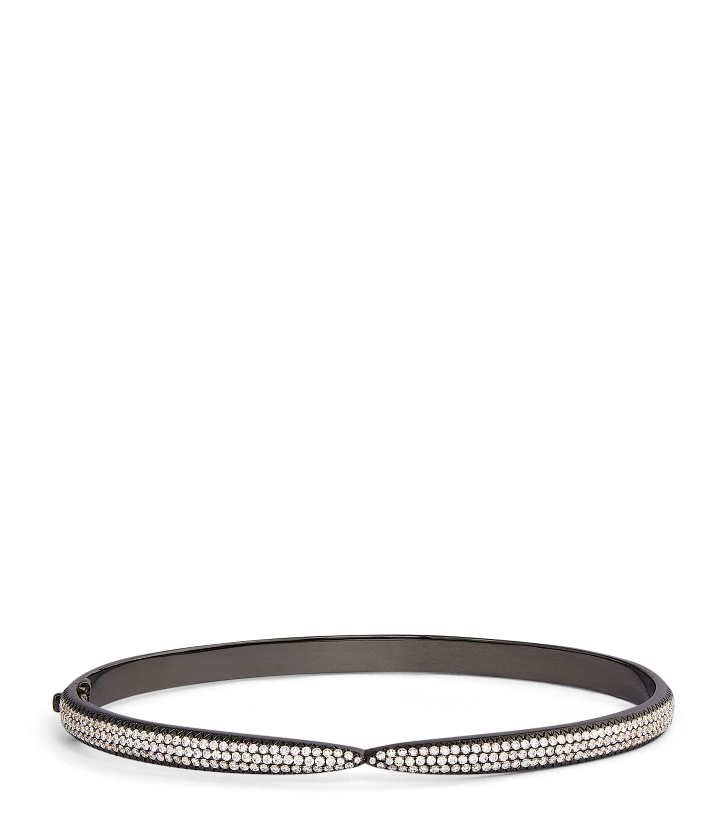 Eva Fehren Black Gold And Diamond Kissing Claw Bracelet In Black