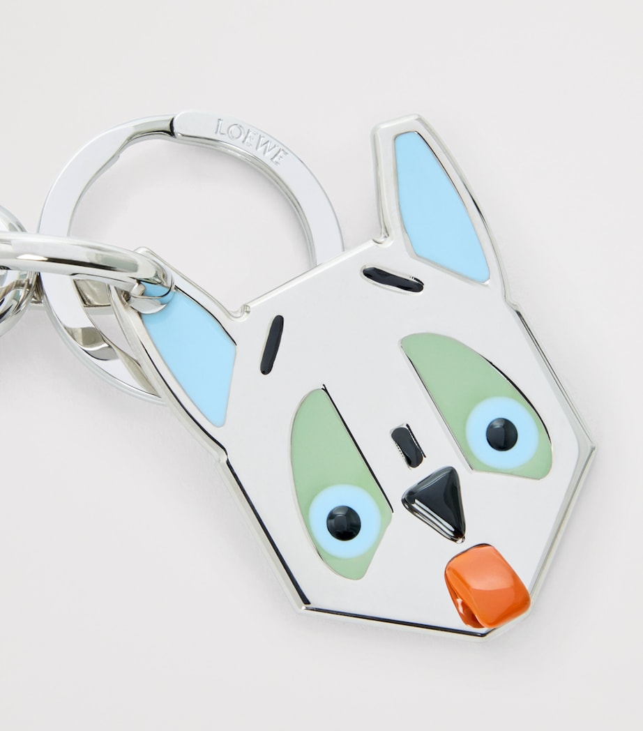 LOEWE x Louis Wain Futurist Cat Keyring SILVER/MULTICOLOR Image 3