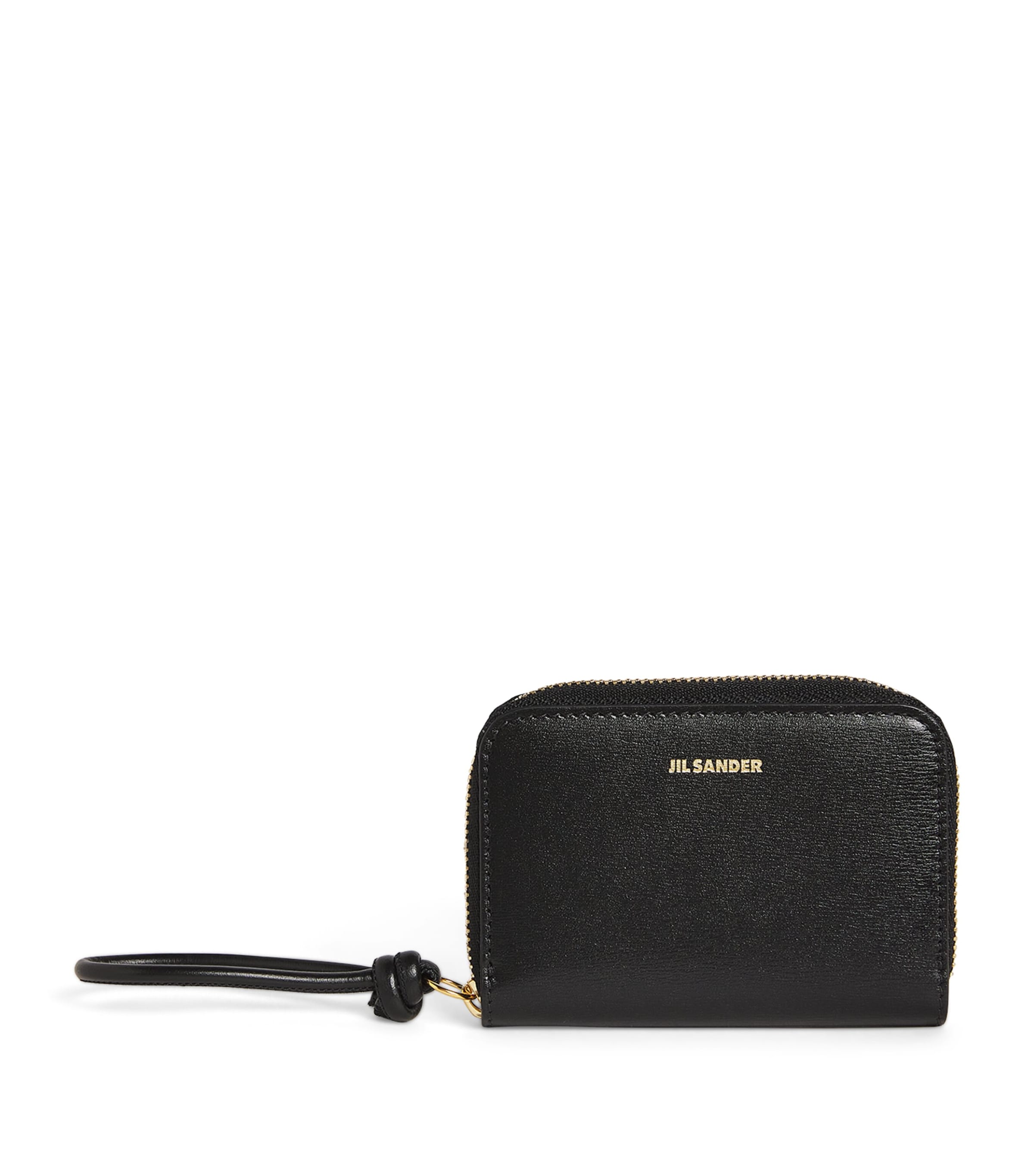 Jil Sander Leather Zip-around Wallet In Black