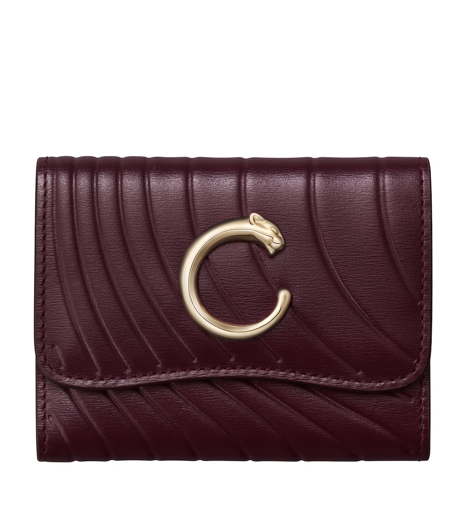 Mini Leather Panthère de Cartier Wallet GRAPE Image 1