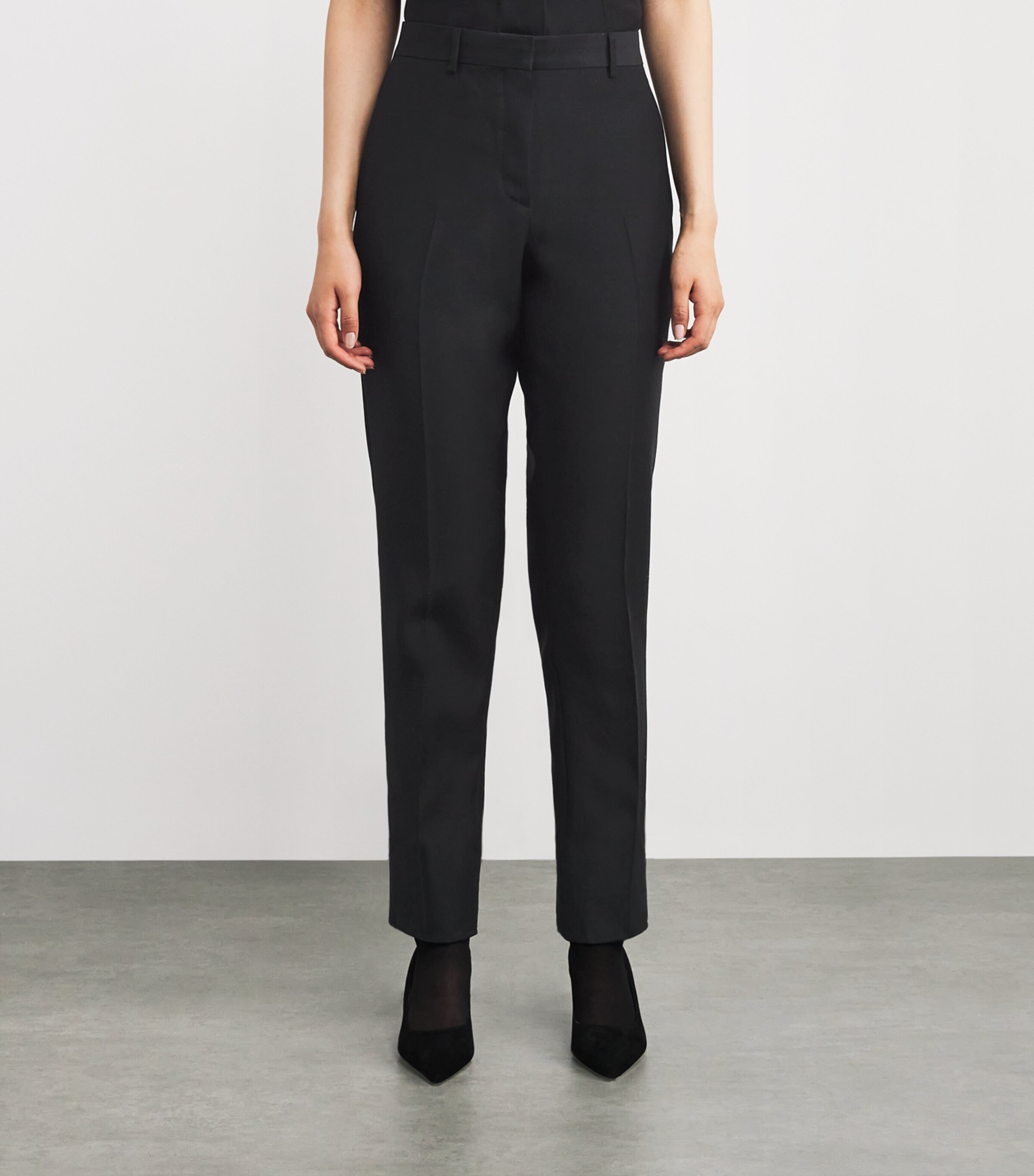 Wool-Silk Slim Trousers 1000 Image 3