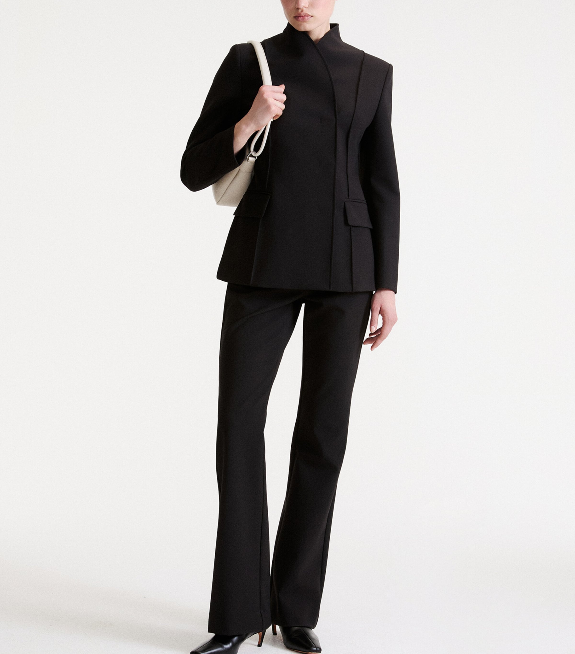 Marella Womens Flared Trousers Black Image 2