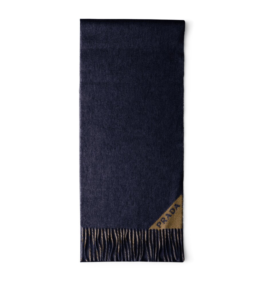 Cashmere Triangle-Jacquard Scarf F0CTV Image 1