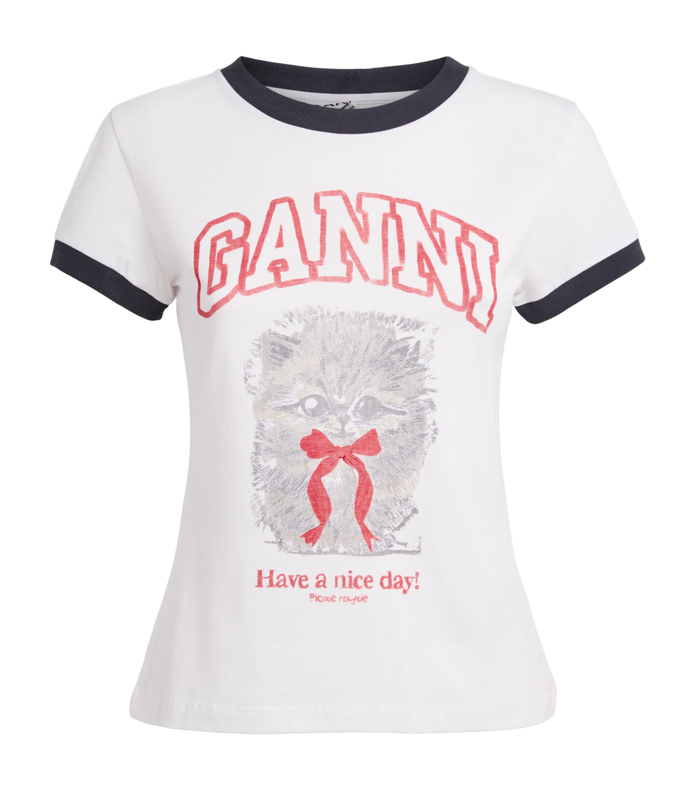 Organic Cotton Margot Kitty T-Shirt 151 BRIGHT WHITE Image 1