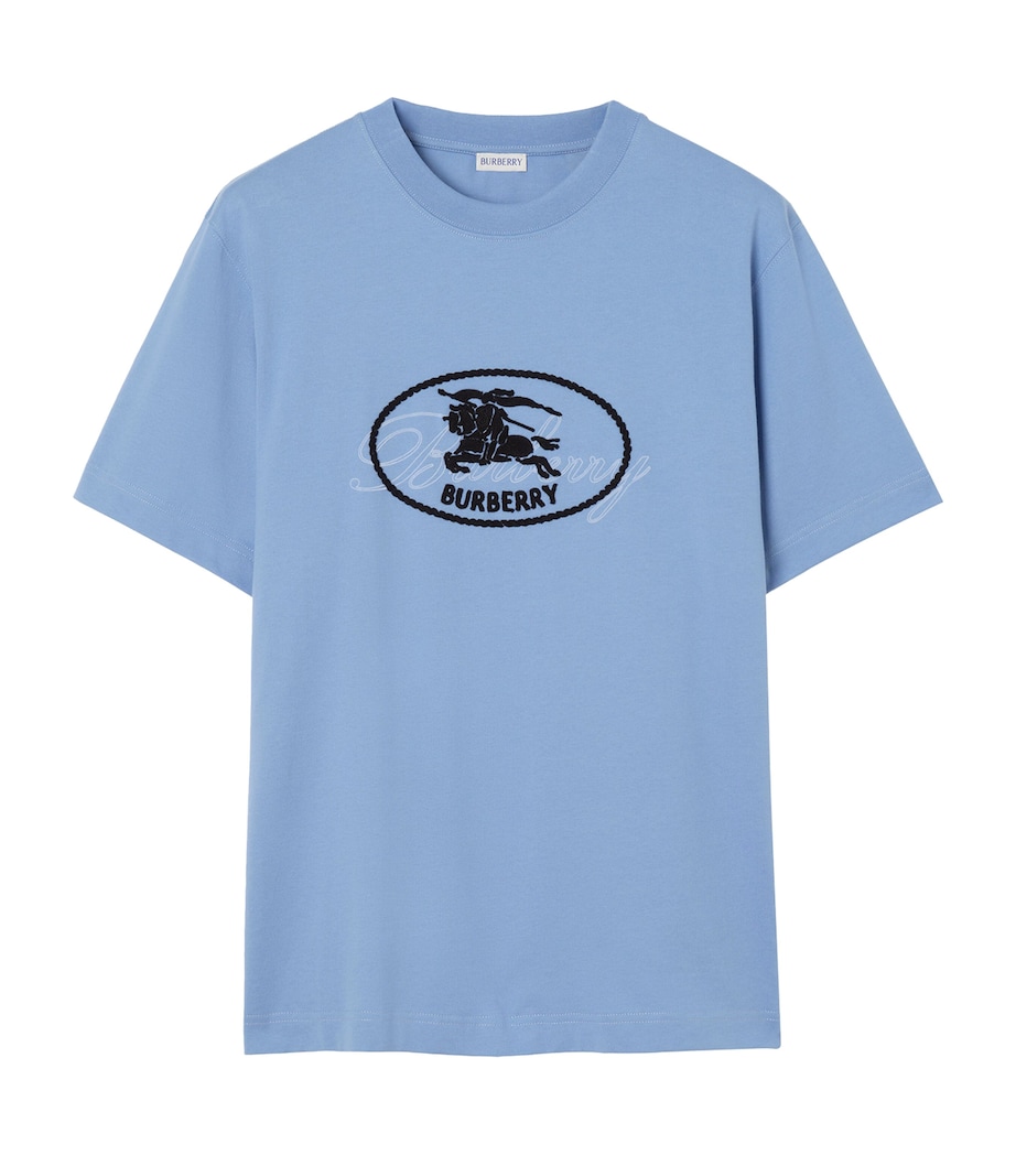 Burberry Mens EKD Stamp T-Shirt Cornflower Blue Image 1