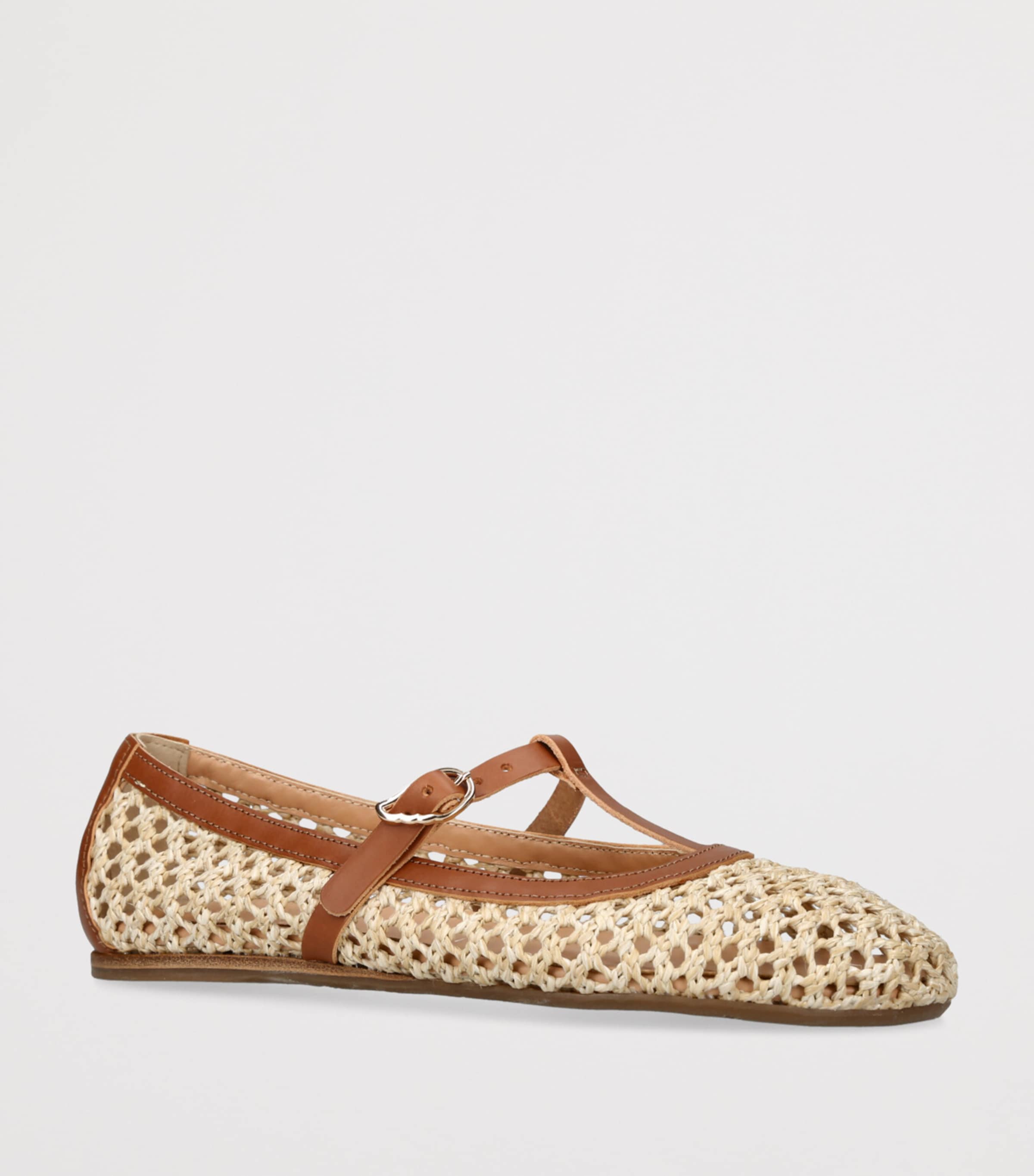 Ancient Greek Sandals Woven Aerati Ballet Flats Beige Image 3