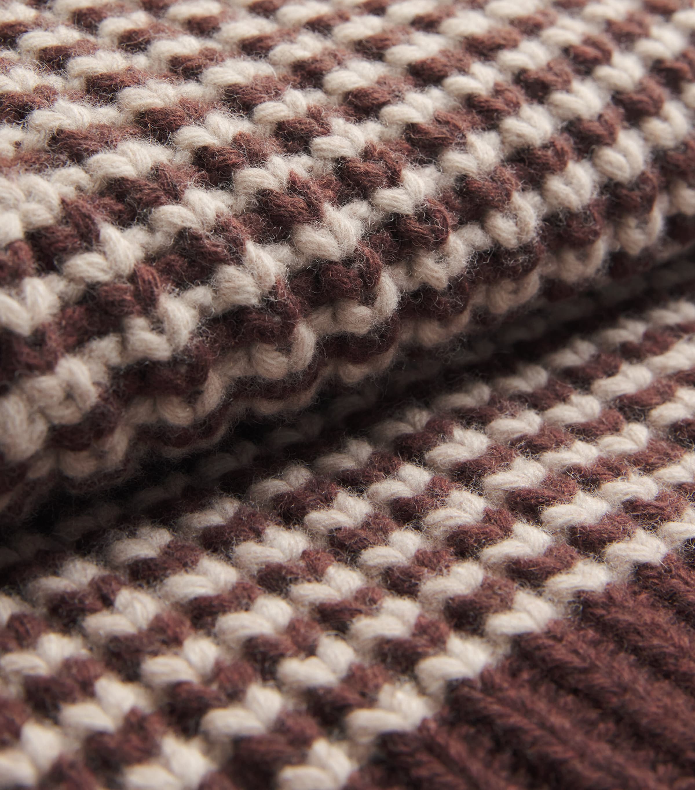 x Aaron Levine Virgin Wool Bristol Knit Quarter-Zip Sweater CHOCOLATE Image 5