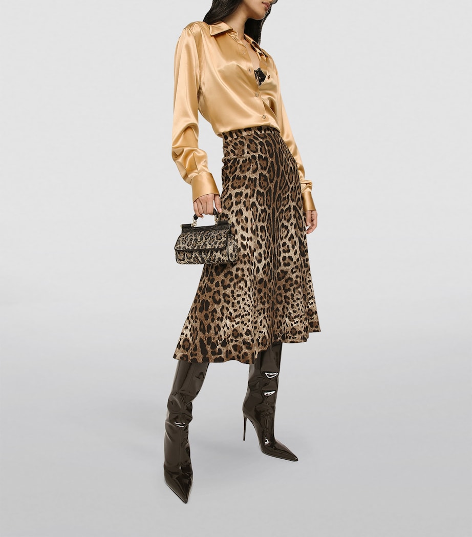 Leopard Print Midi Skirt HY13M-LEO N Image 4