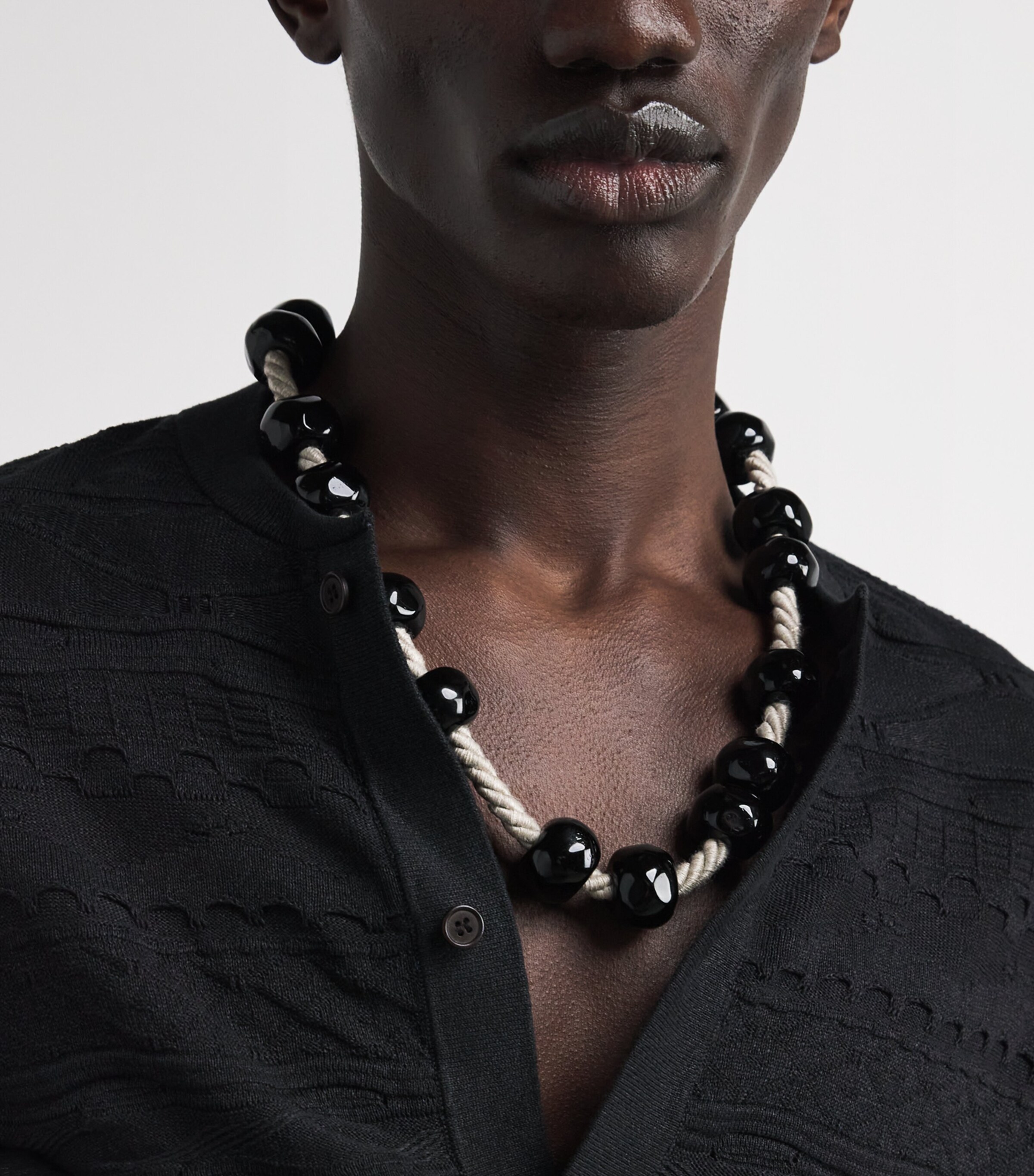 Emporio Armani Beaded Rope Necklace Image 3