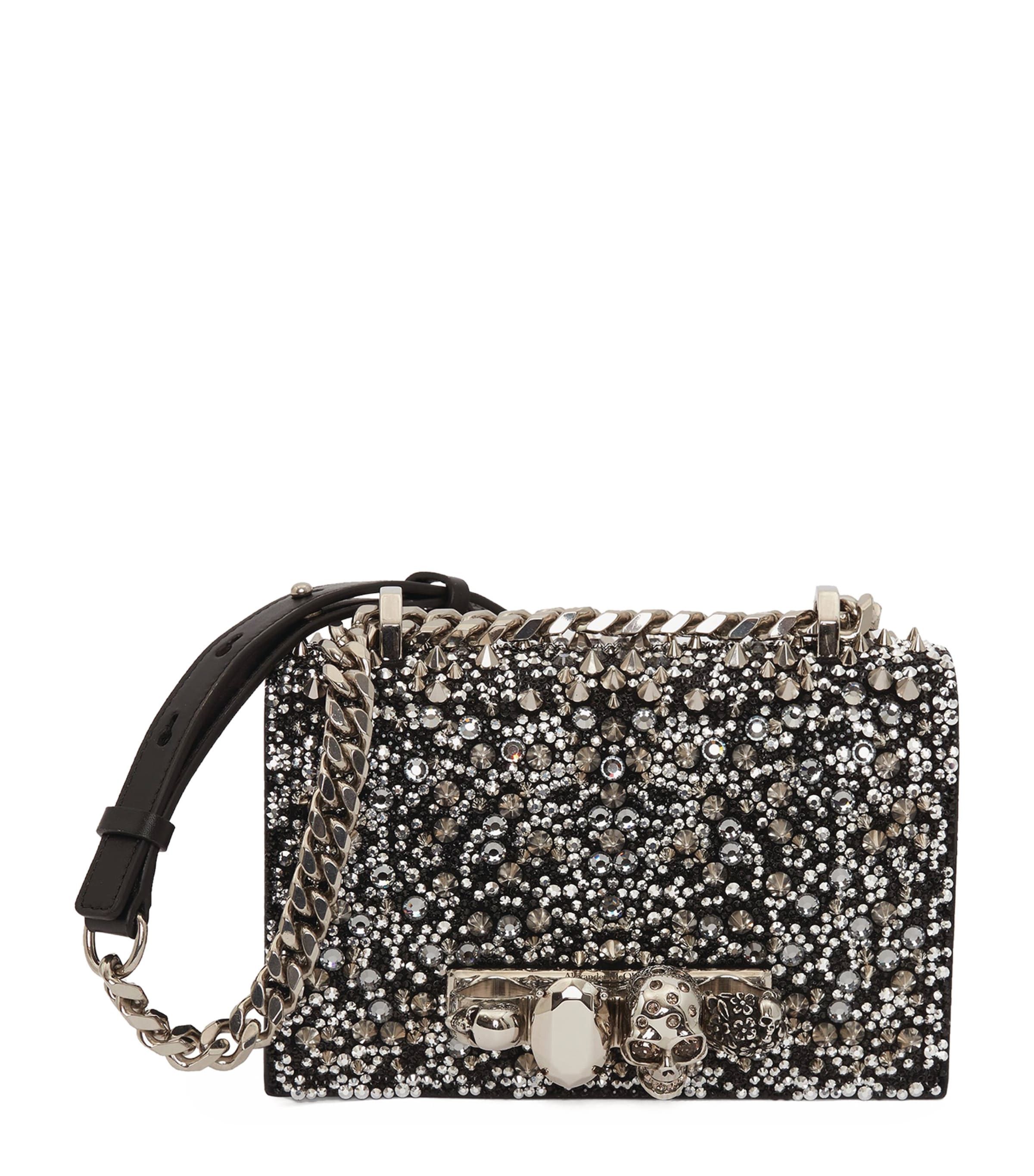 McQueen Mini Leather Jewelled Satchel | Women Bags | Crossbody Bags | Designers | McQueen
