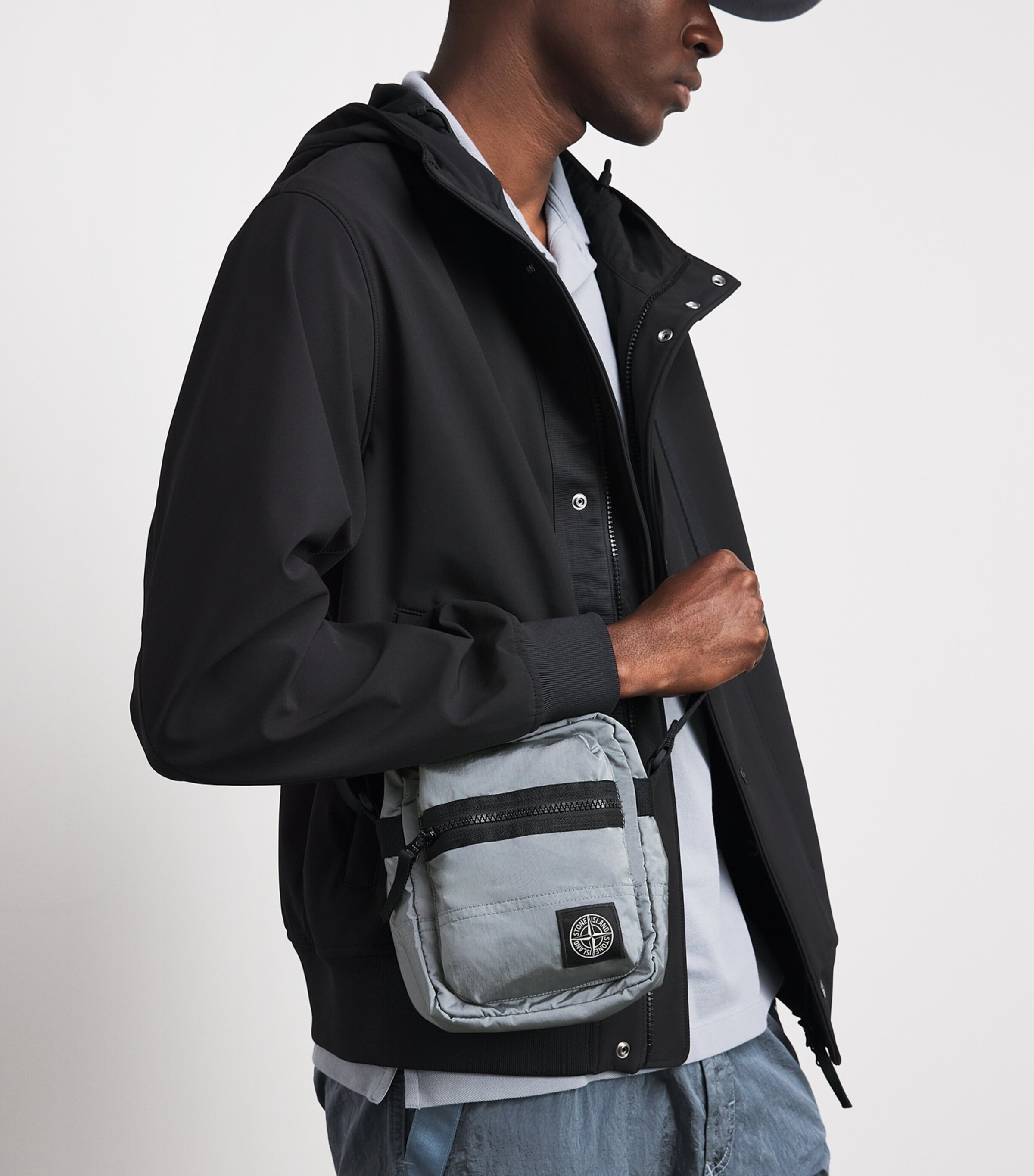 Stone Island Coated-Nylon Logo Cross-Body Bag Image 2