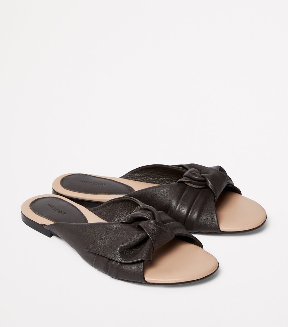 Leather Nave Slides BROWN Image 3