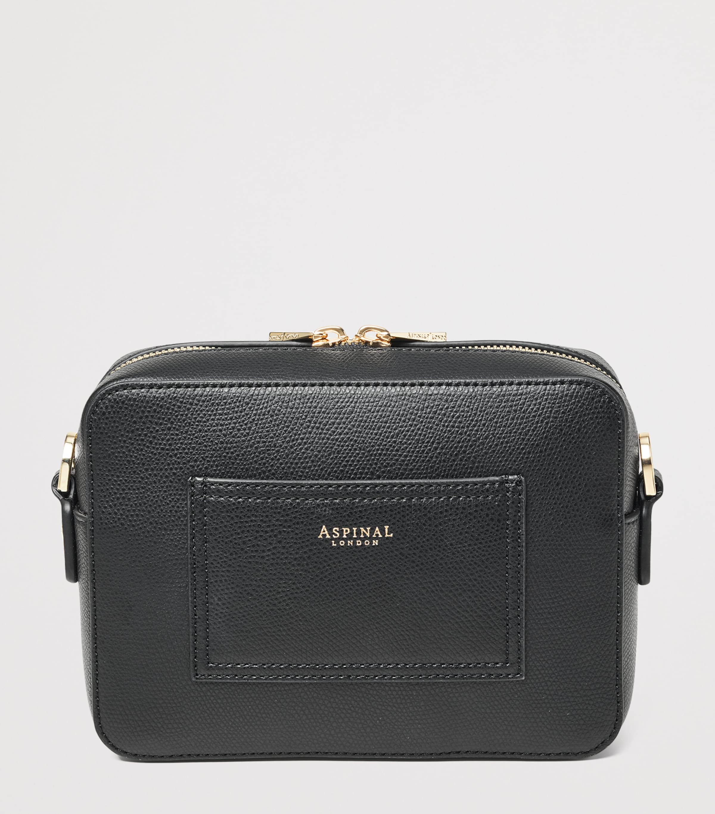 Leather Slot Weave Camera Bag BLACK Image 3