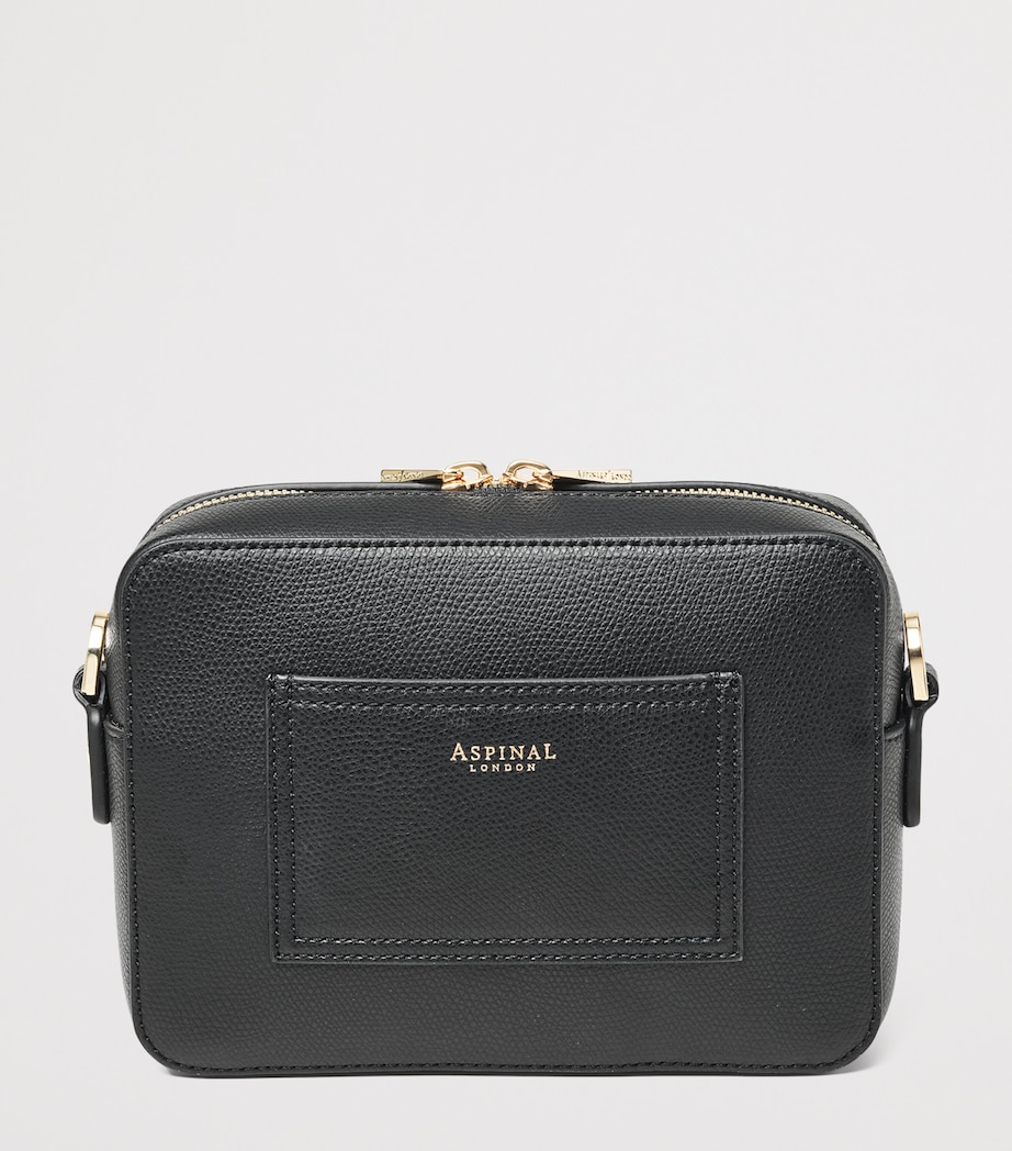 Leather Slot Weave Camera Bag BLACK Image 3