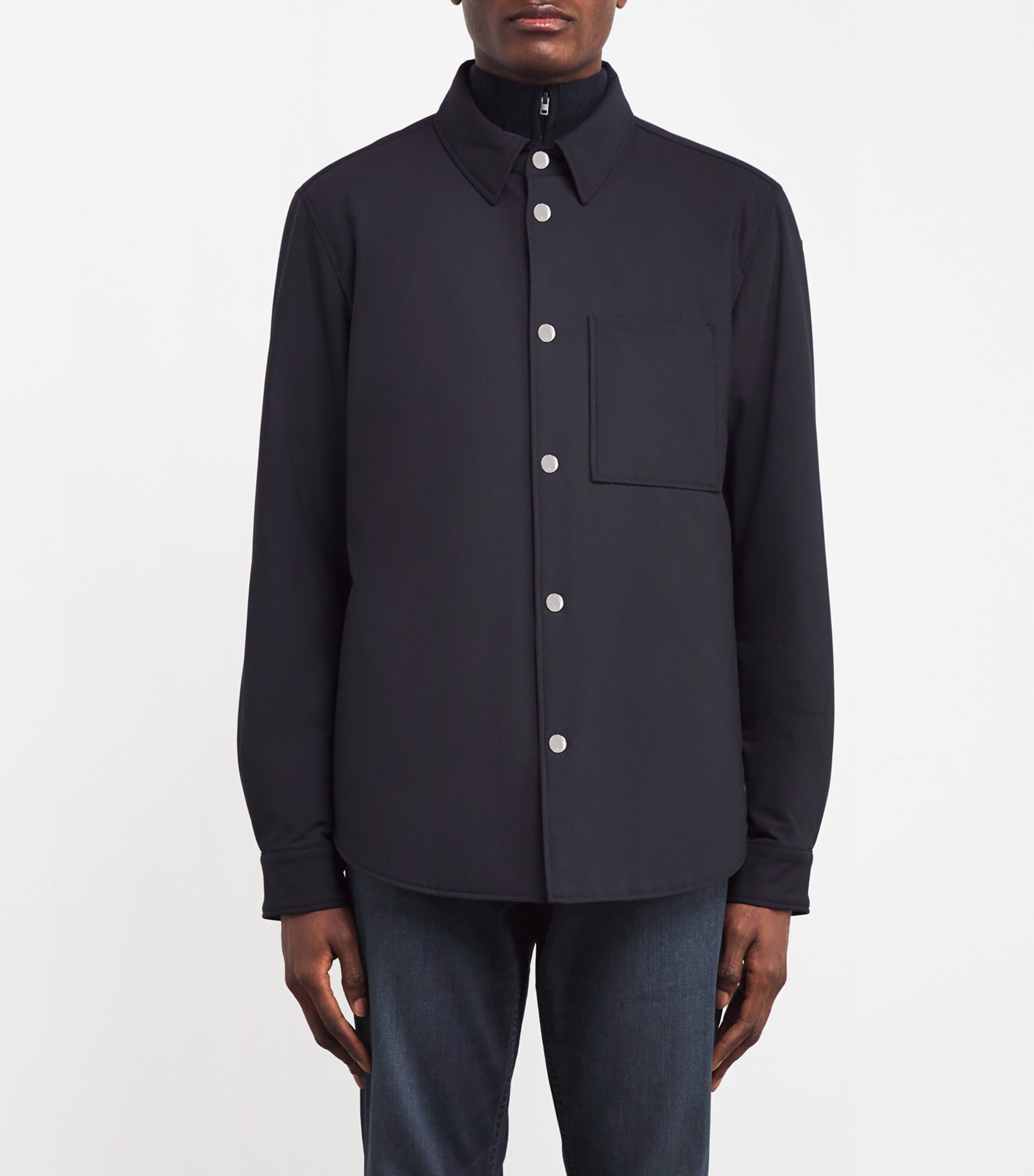 Bogner Mens Padded Olli Overshirt Navy Image 3