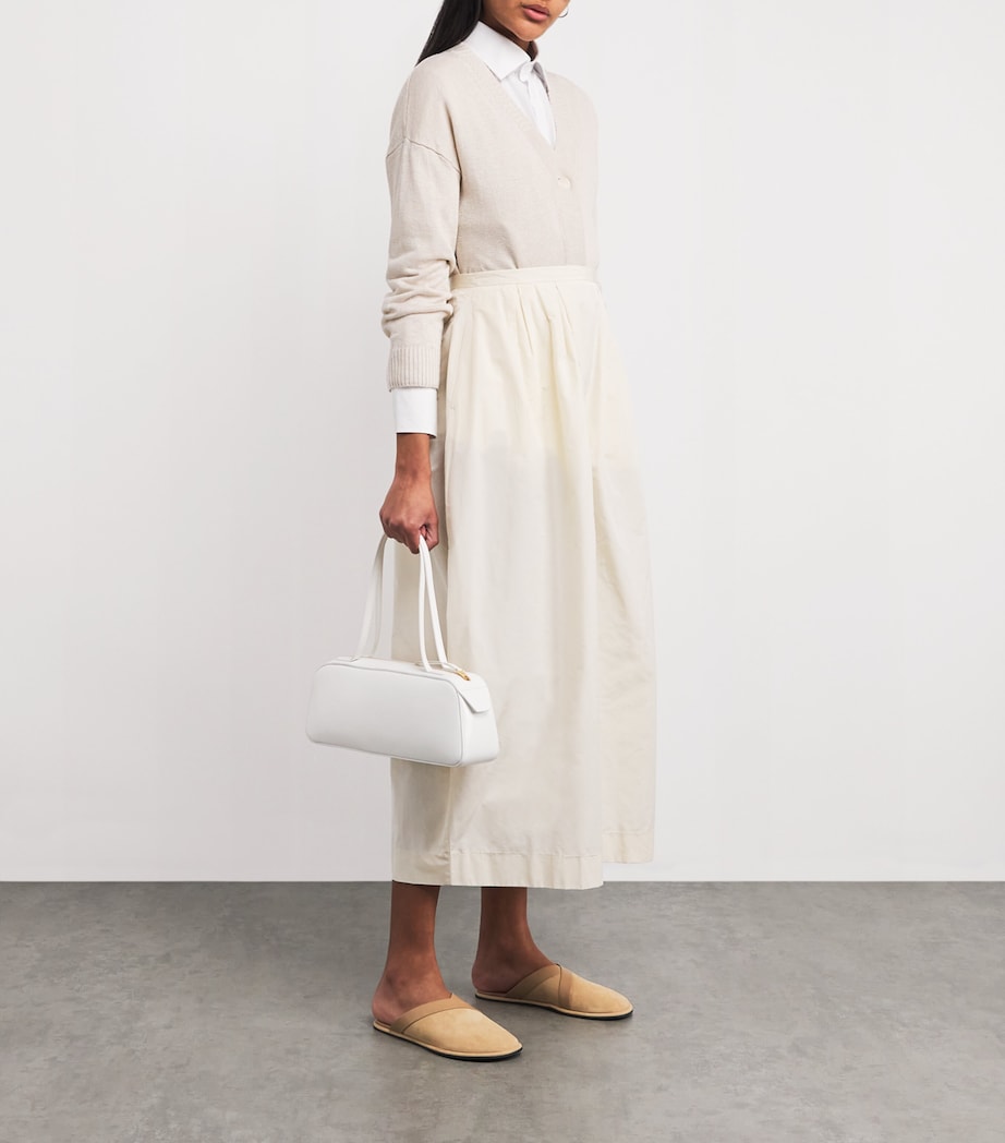 Leather Atik Slides BEIGE Image 5