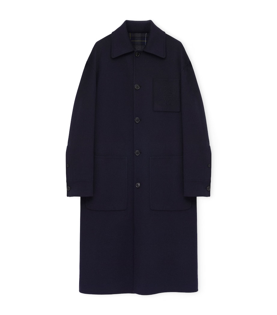Wool-Cashmere-Blend Coat NAVY/GREY Image 1