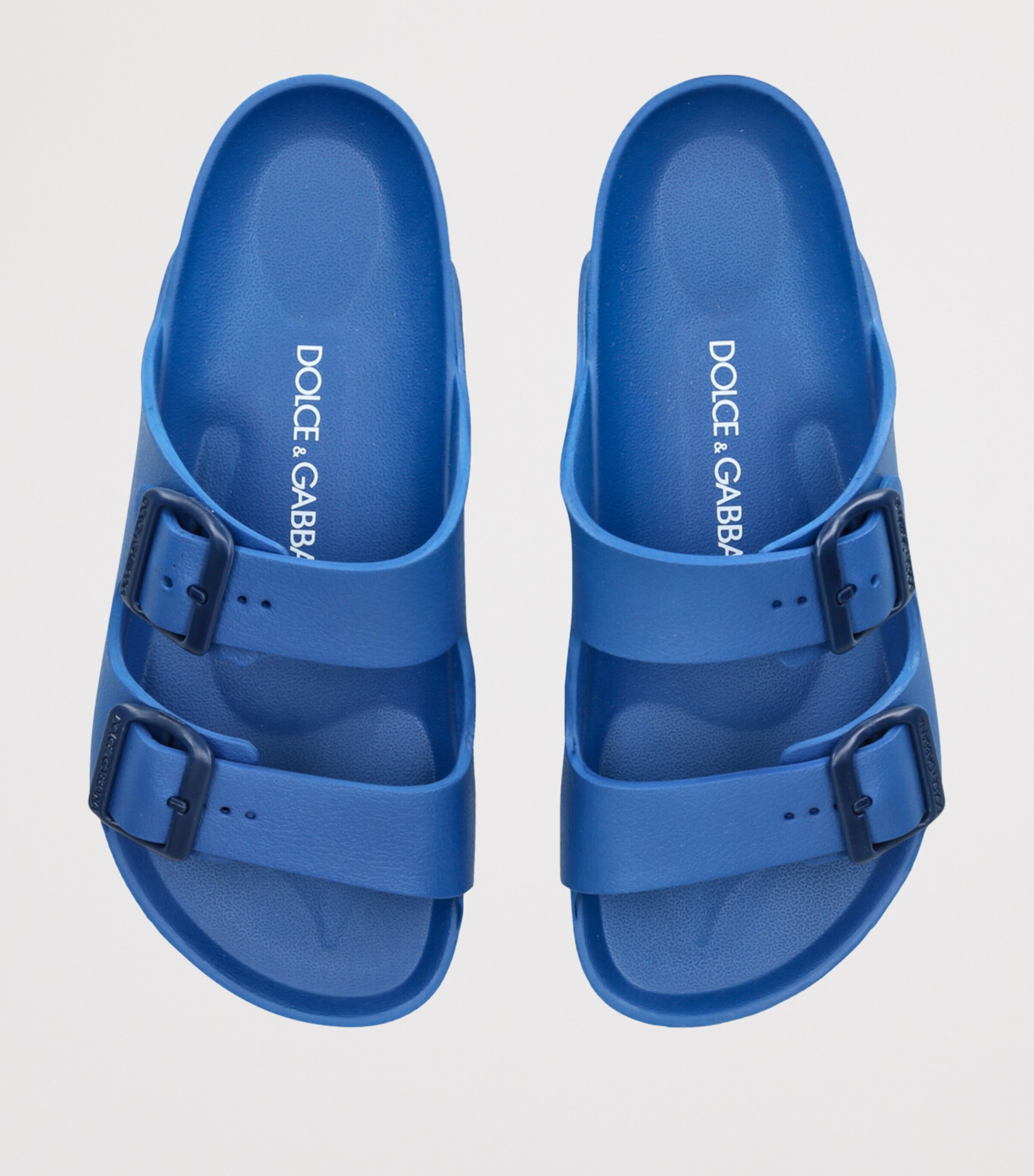 Dolce&Gabbana Kids Logo Buckle Sandals Blue Image 4
