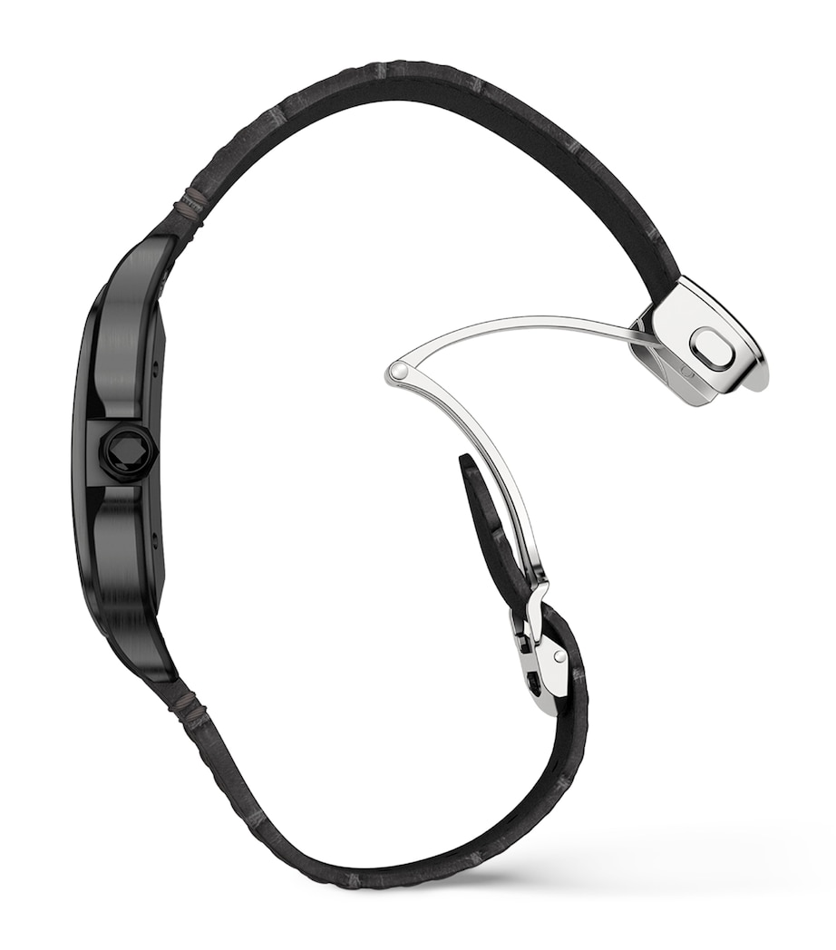 Stainless Steel Santos de Cartier Watch 39.8mm BLACK Image 5