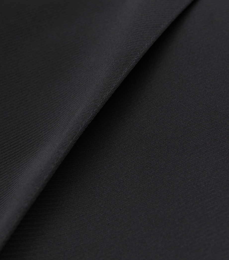 Satin High-Rise Straight Trousers BLACK Image 5