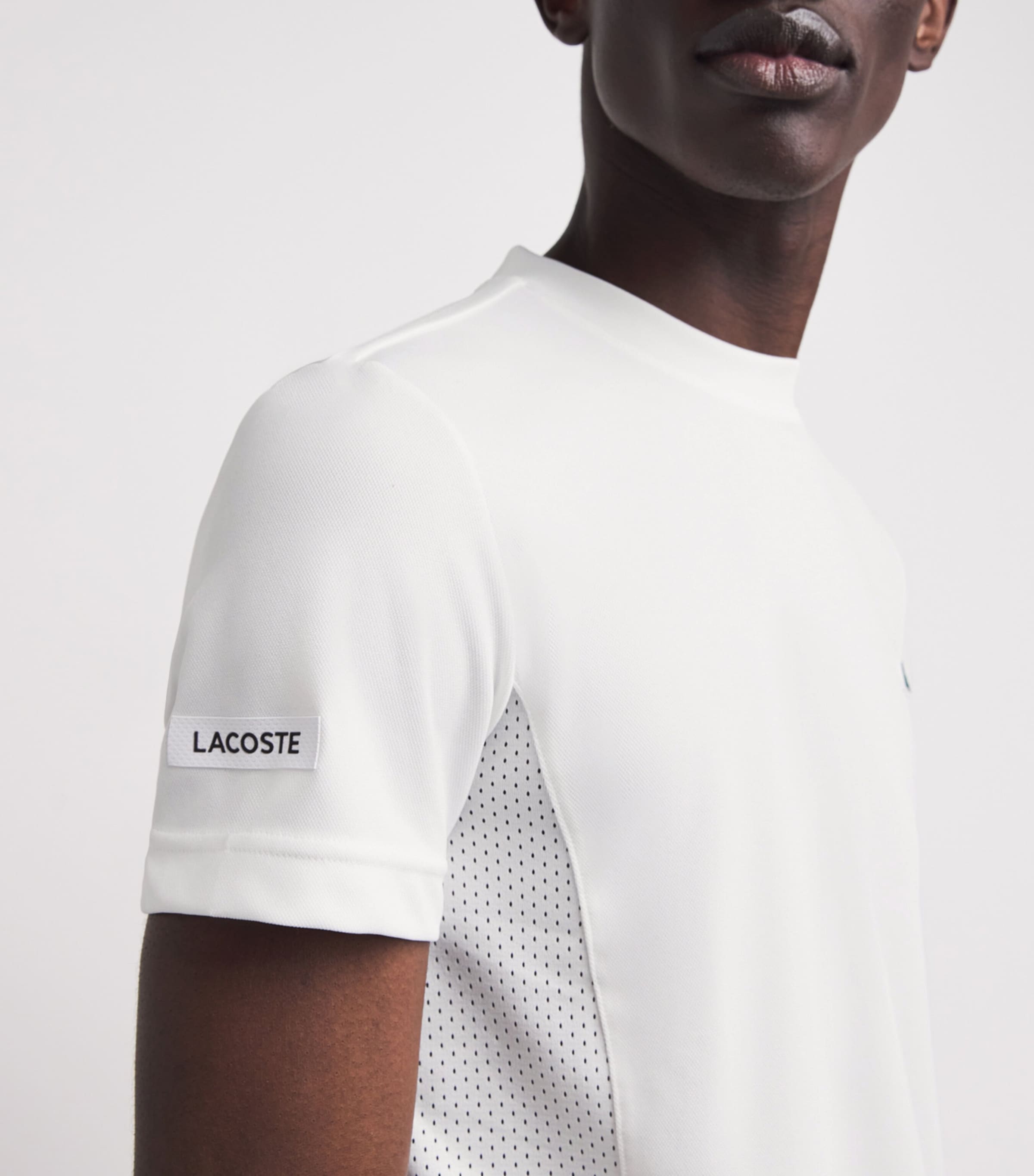 Lacoste Mens x Novak Djokovic Tennis T-Shirt White Image 3