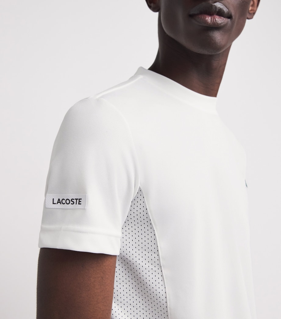 Lacoste Mens x Novak Djokovic Tennis T-Shirt White Image 3