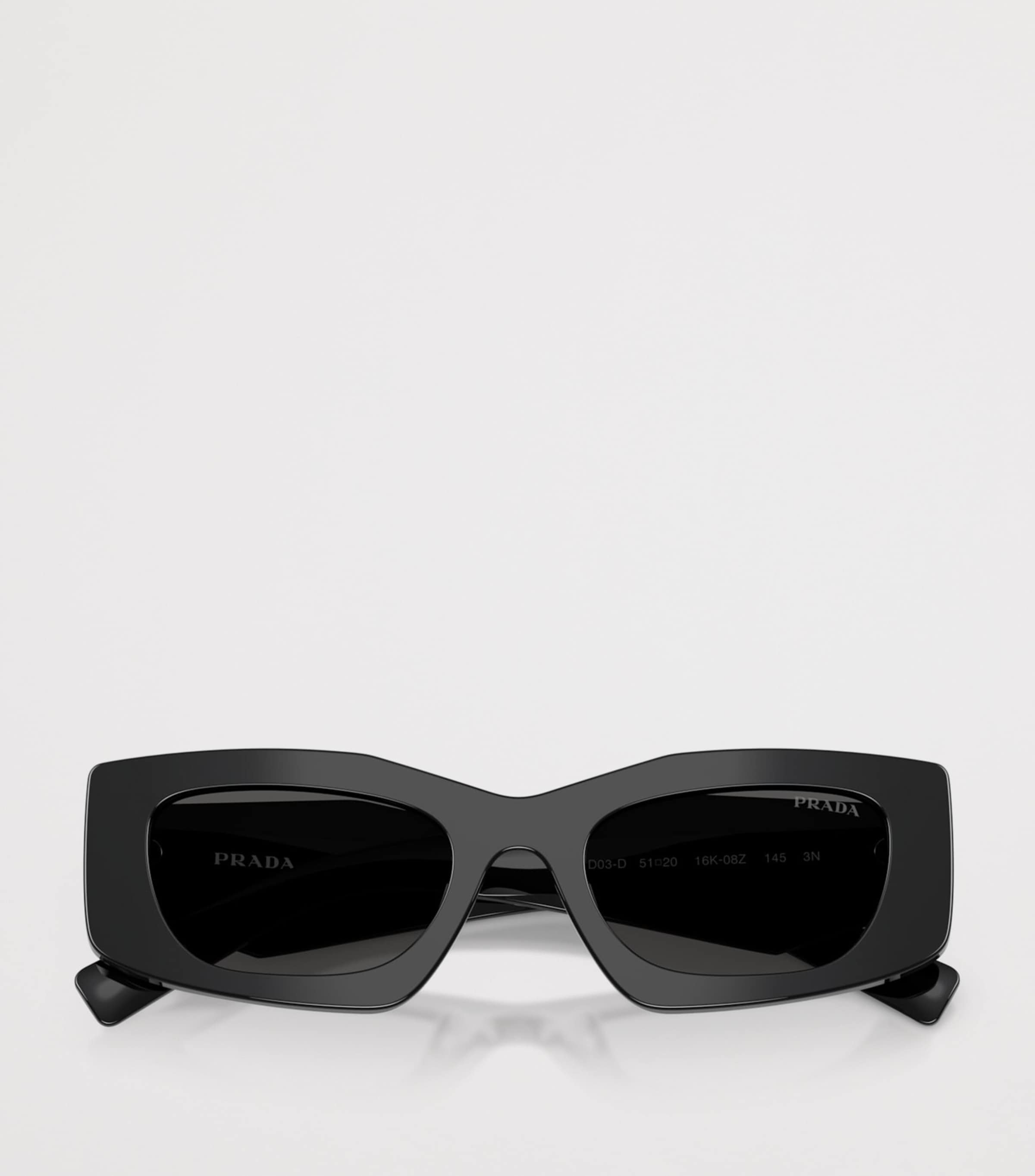 Prada Irregular Rectangle Sunglasses Black Image 5