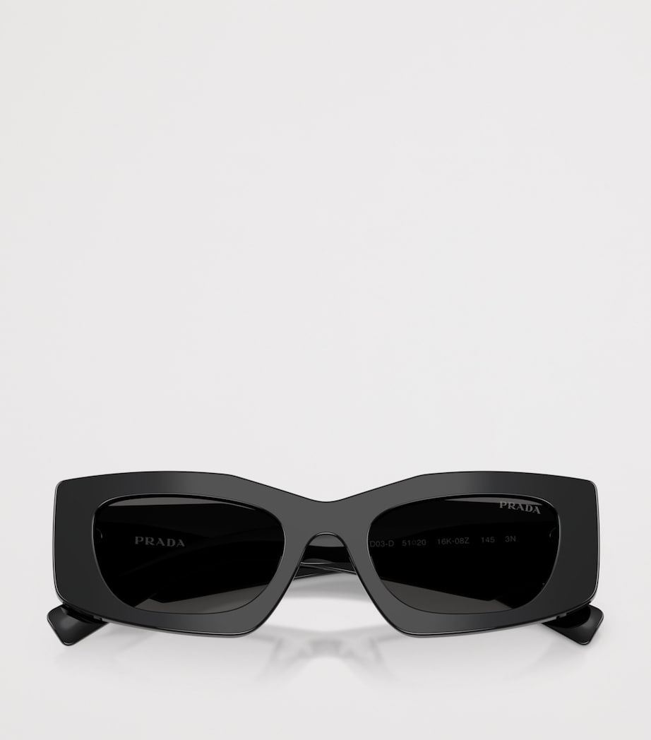 Prada Irregular Rectangle Sunglasses Black Image 5
