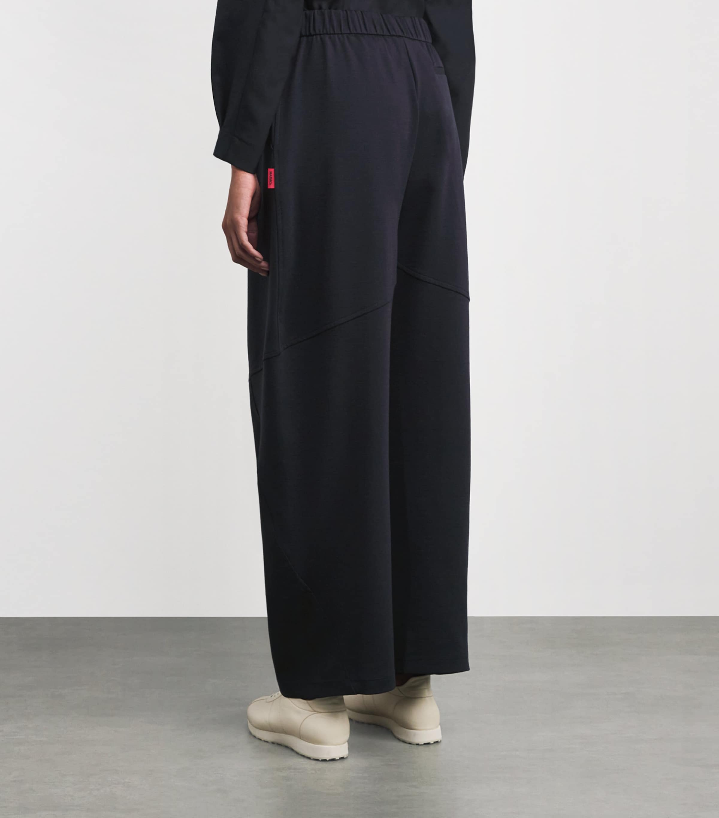 Twisted Wide-Leg Trousers NAVY Image 4
