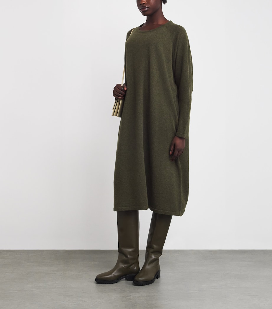 Cashmere A-Line Midi Dress MOSBRNZ Image 2