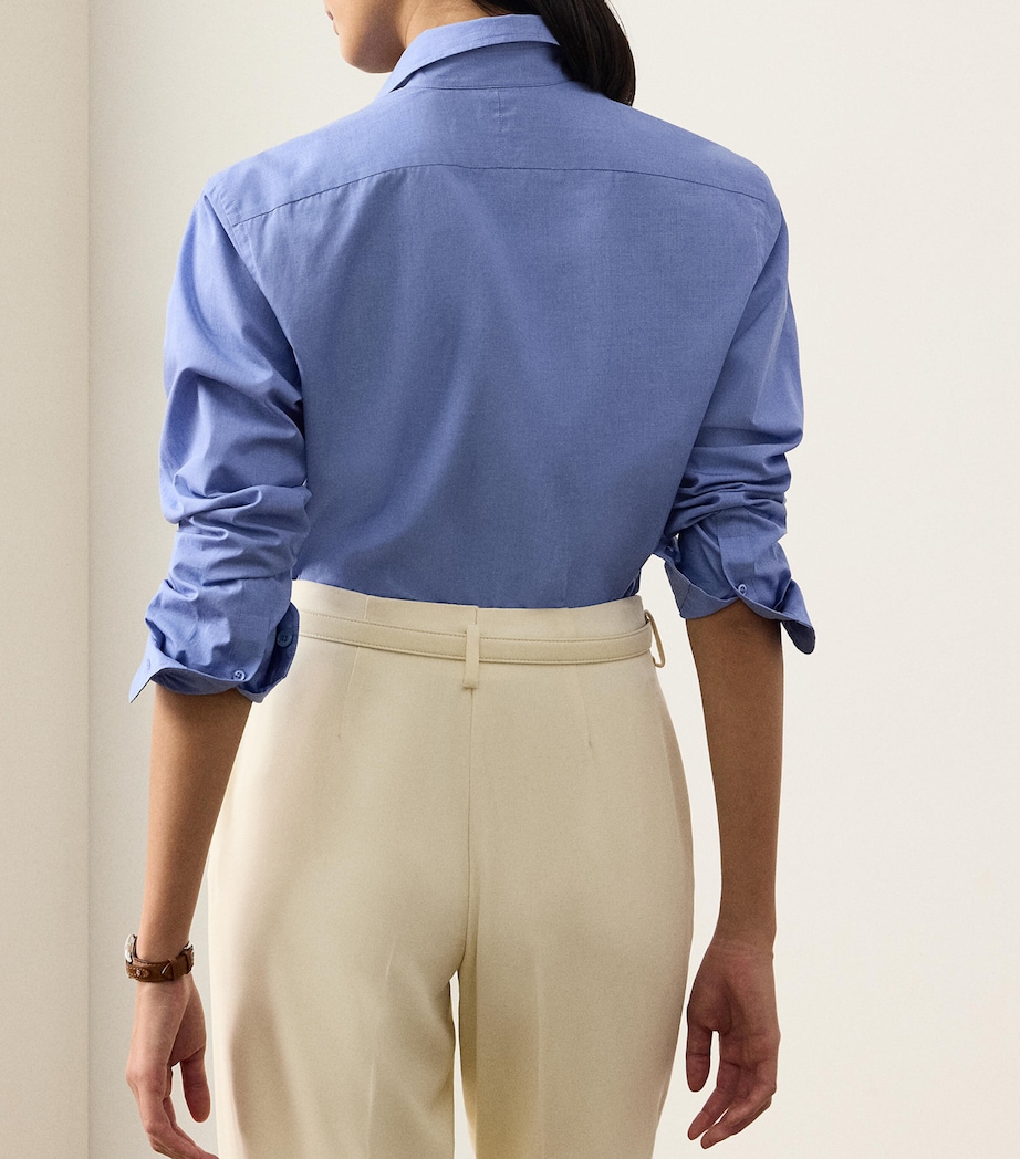 Ralph Lauren Collection Womens Cotton Adrien Shirt Light Blue Image 3