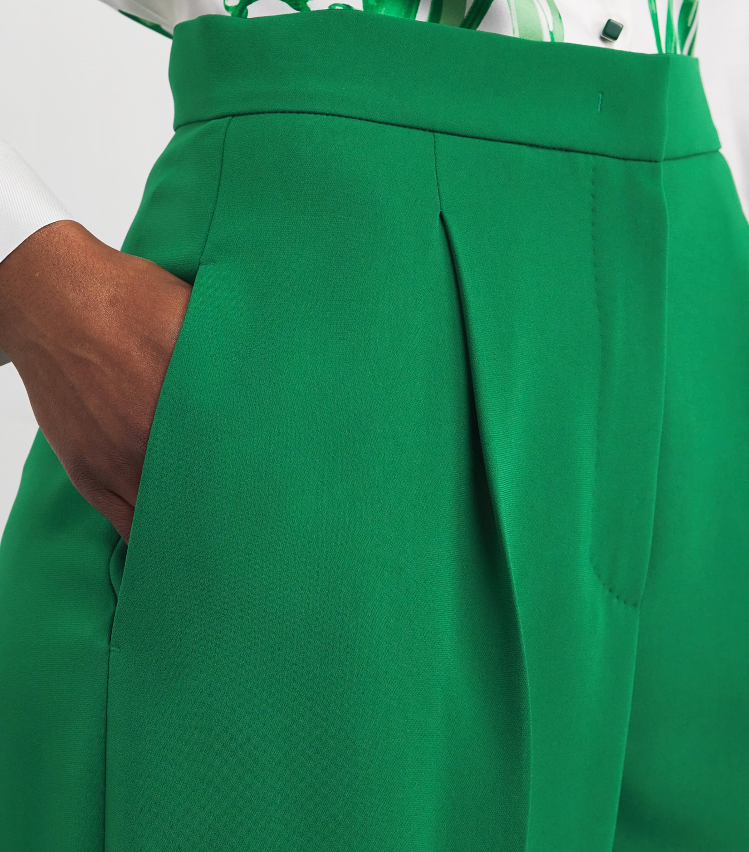Cady Wide-Leg Trousers EMERALD Image 6