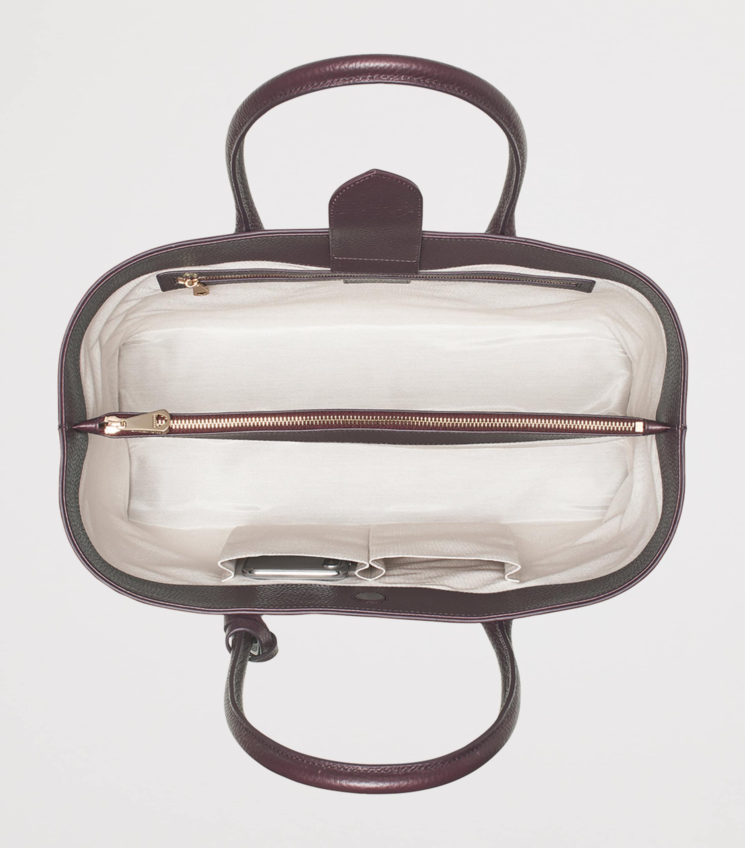 Leather London Tote Bag FIG Image 6