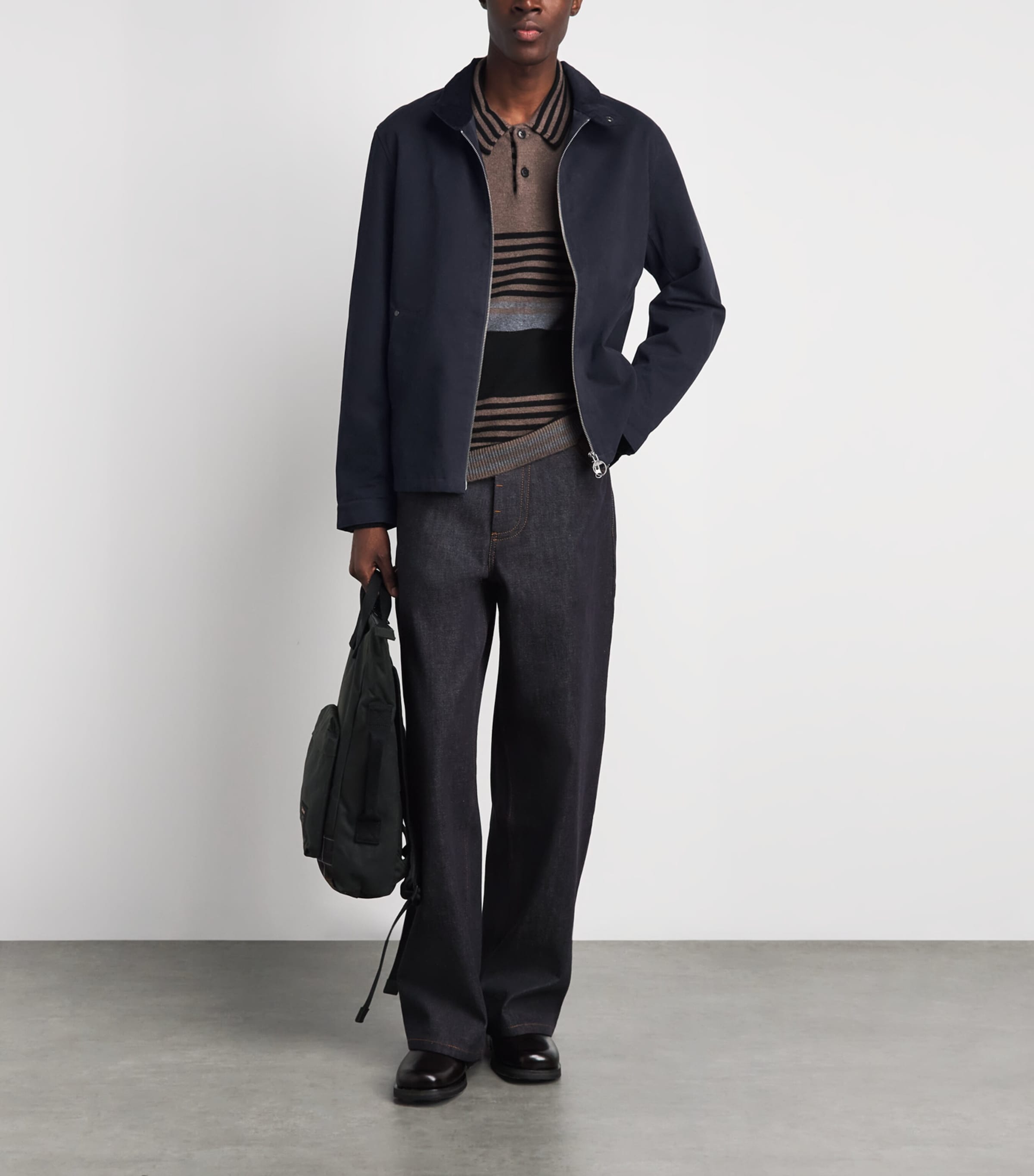 Barbour Mens Cotton Cordford Casual Jacket Navy Image 2