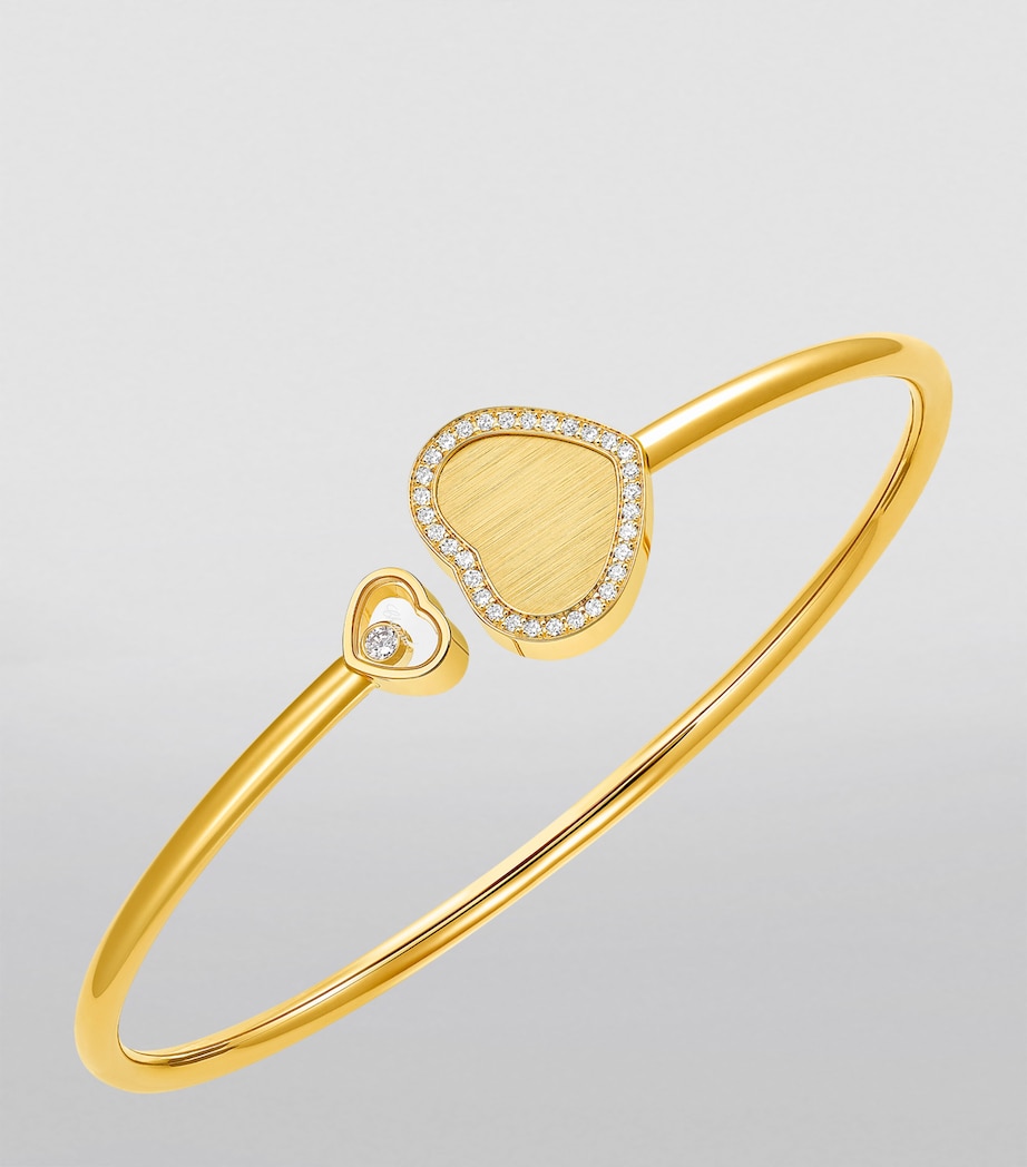 Yellow Gold and Diamond Happy Hearts Golden Hearts Bangle 18K YELLOW GOLD Image 2