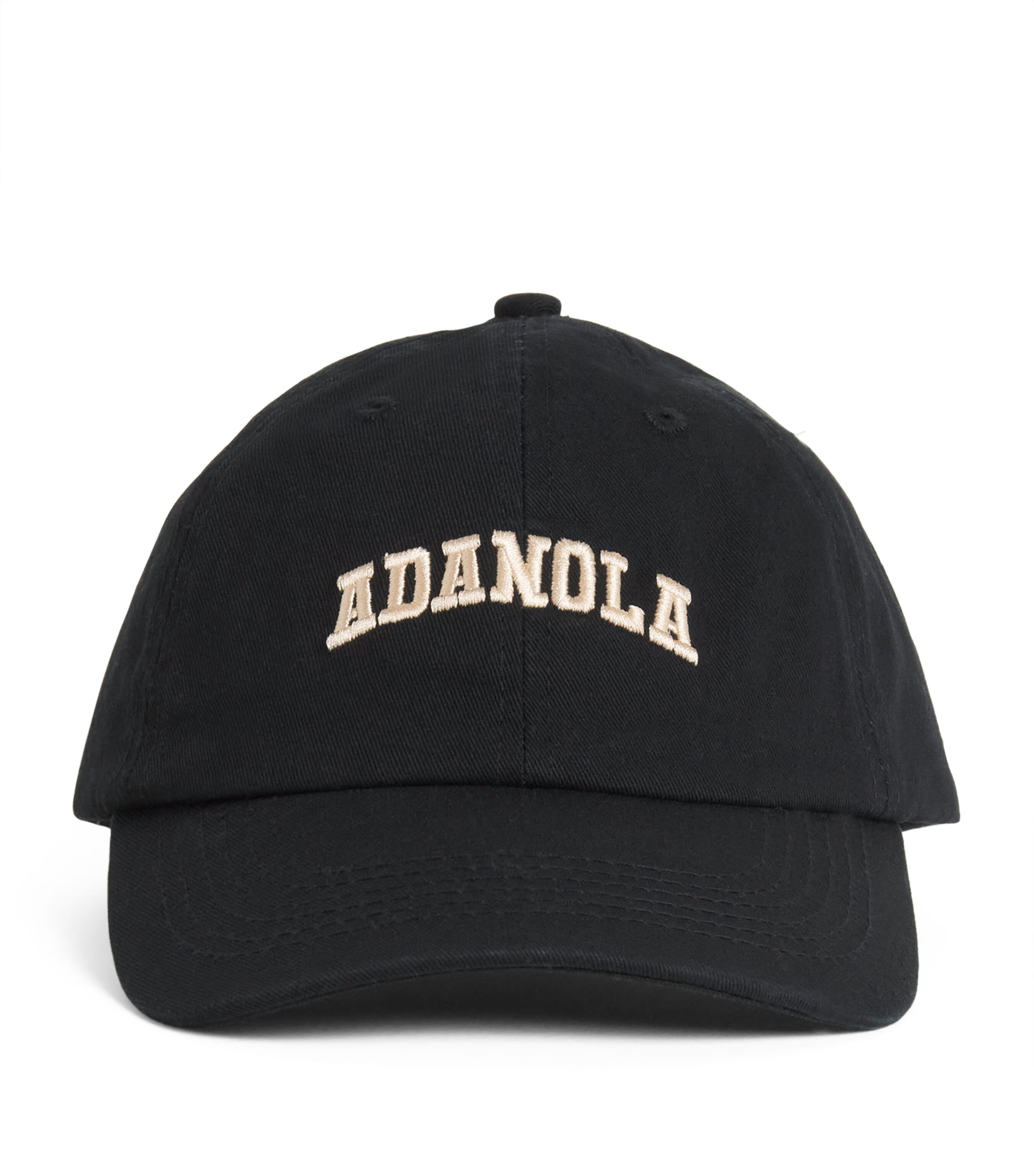 Adanola Varsity Logo-embroidered Cotton-canvas Cap In Black