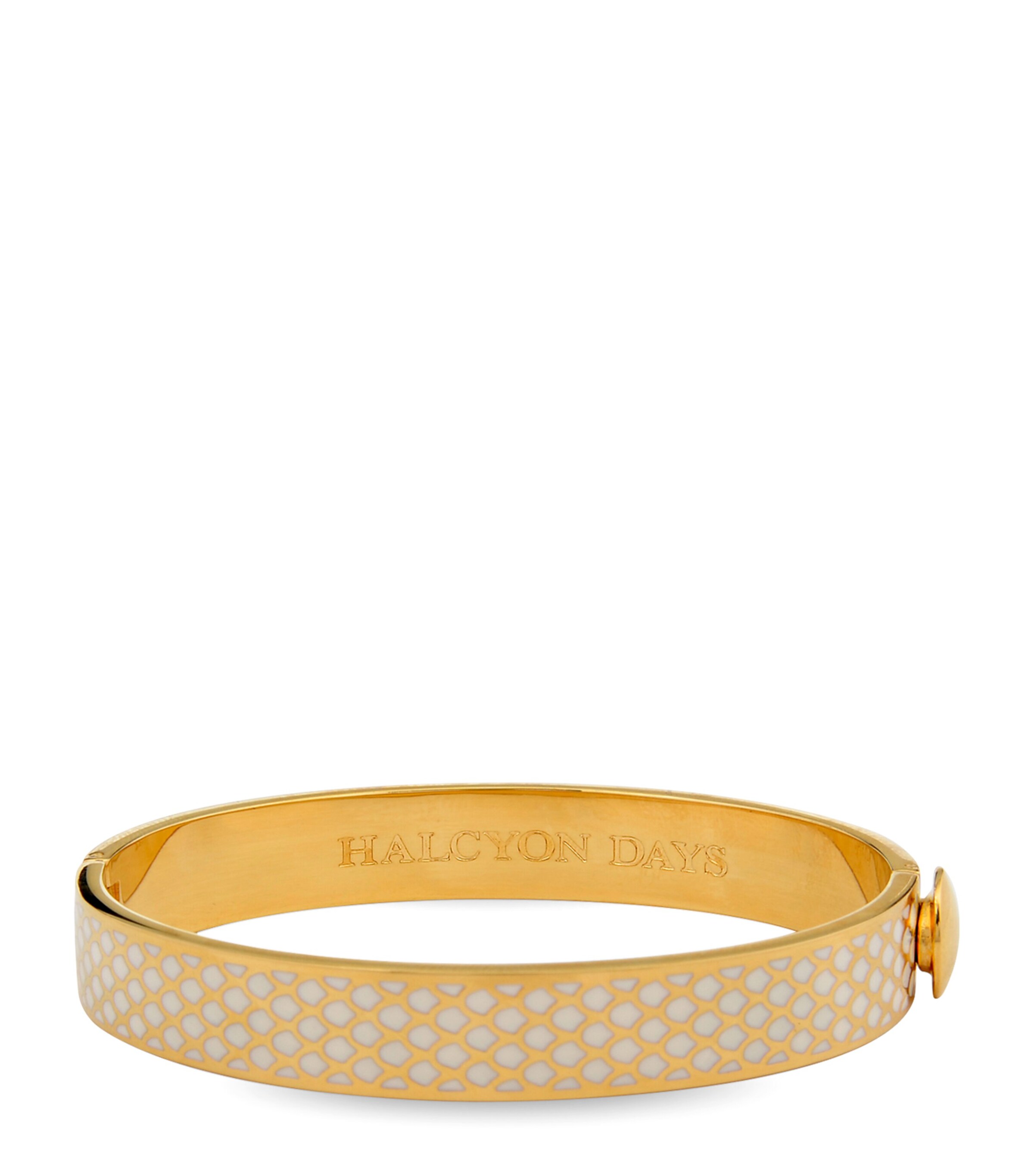 Halcyon Days Gold-Plated Salamander Bangle Cream Image 1