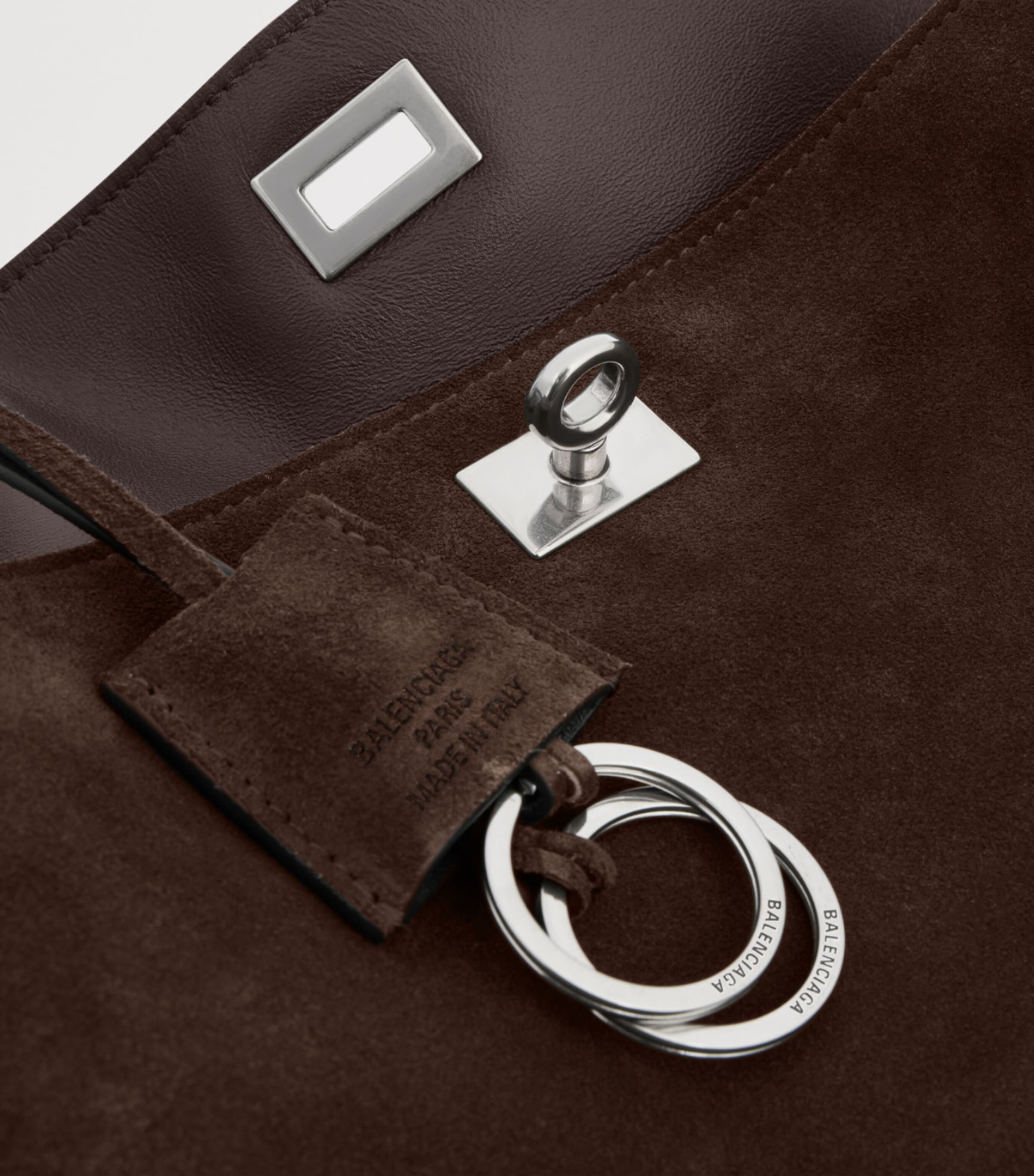 Balenciaga Womens Small Suede Rodeo Top-Handle Bag Image 6