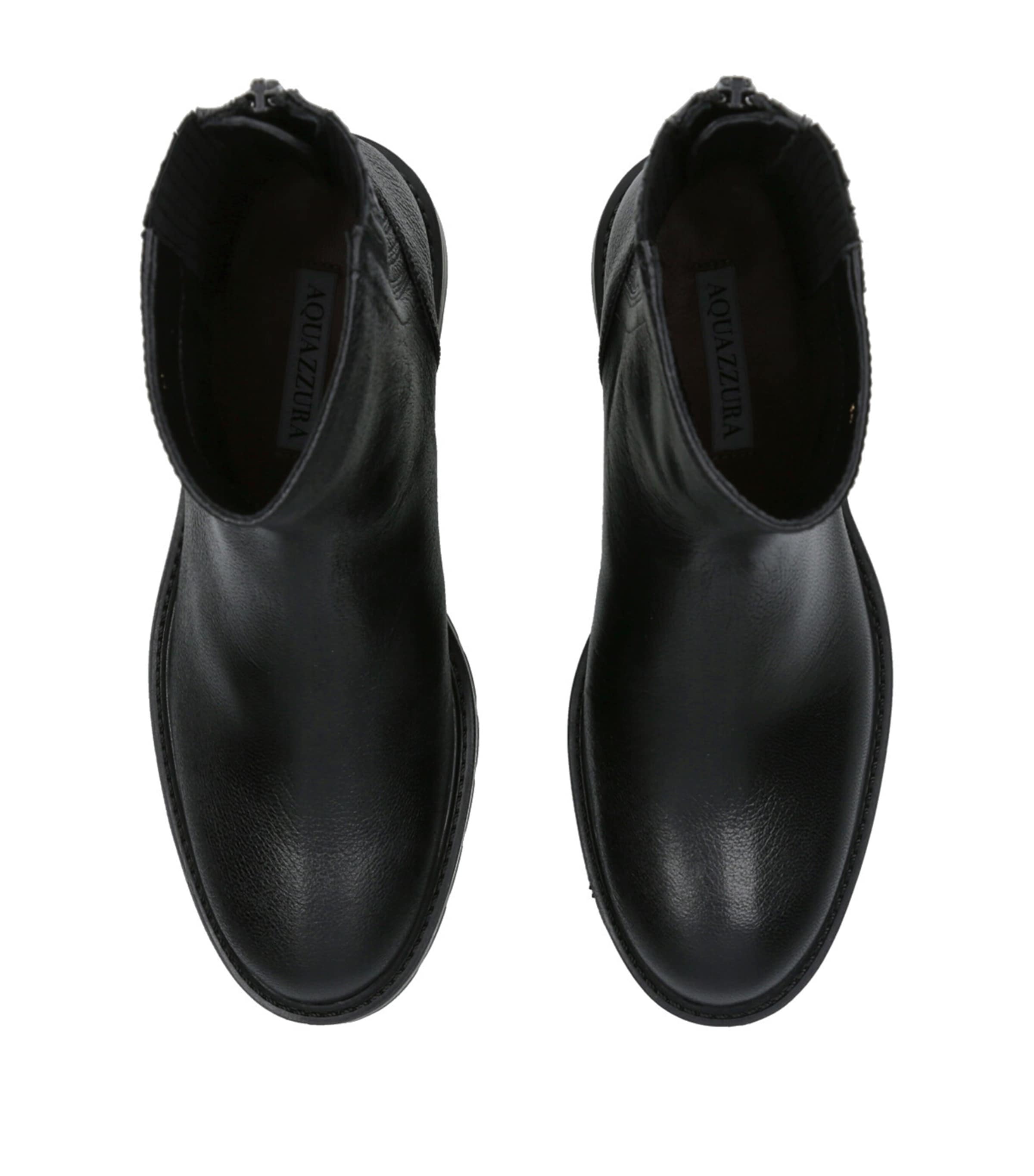 Leather Saint Honore Ankle Boots BLACK Image 3