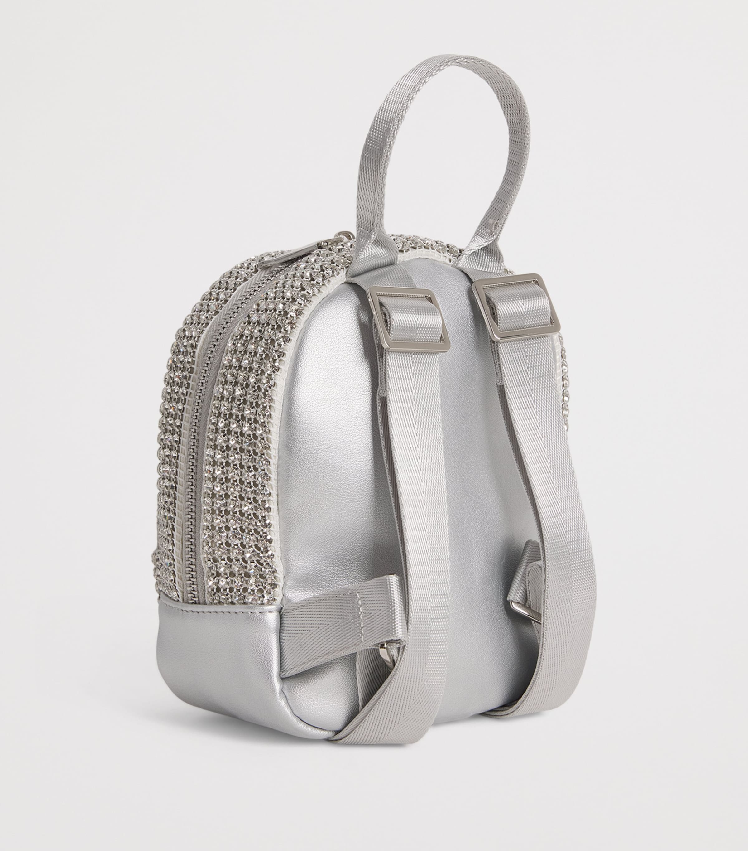 Monnalisa Rhinestone Backpack Argento Image 2