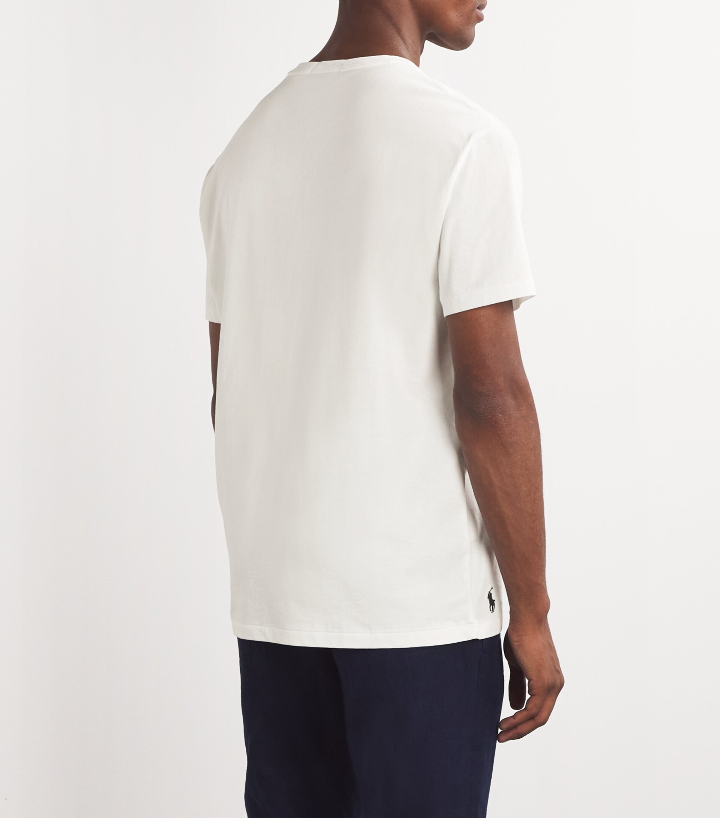 Polo Ralph Lauren Mens Cotton Cursive Logo T-Shirt White Image 3