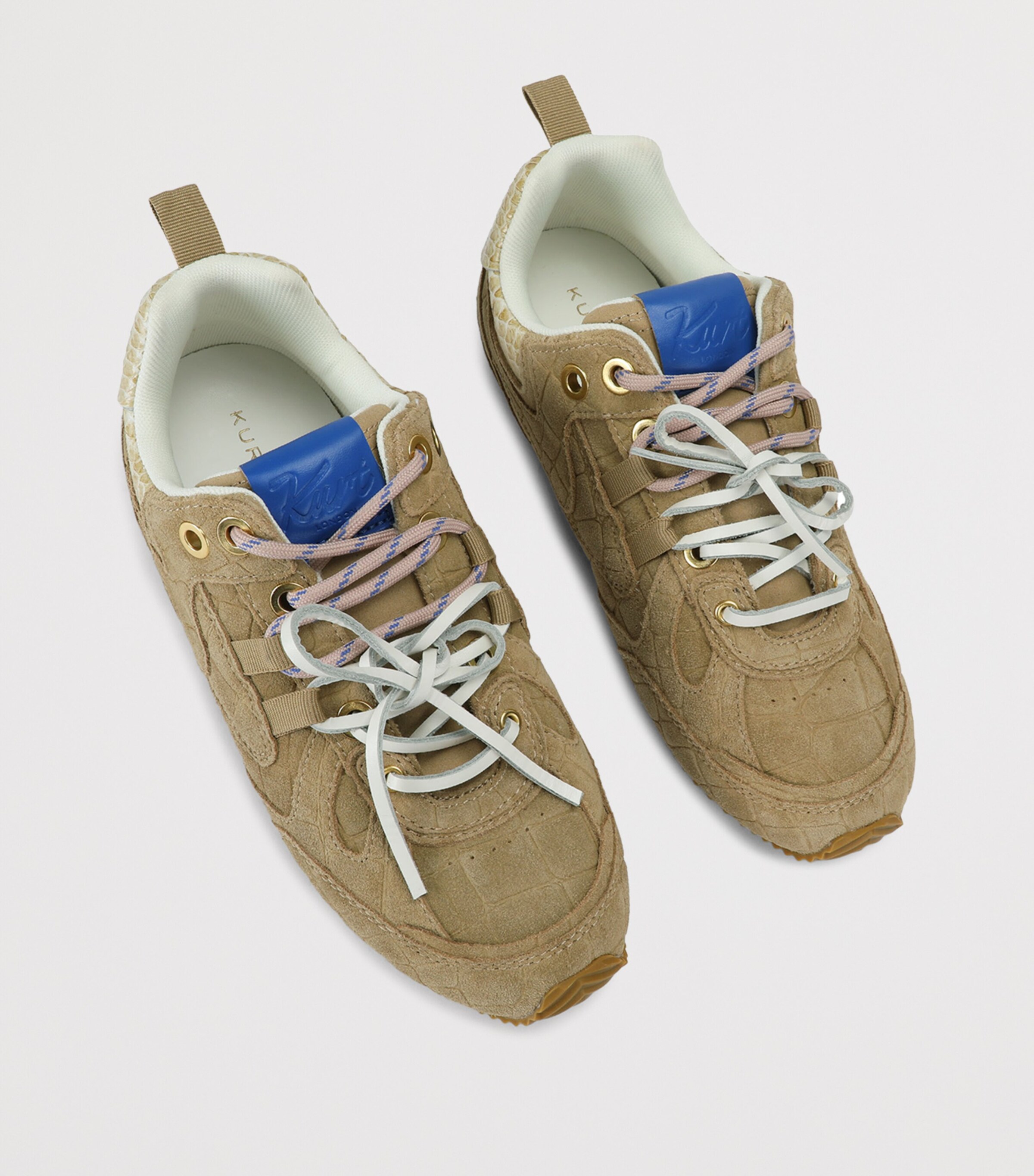 Kurt Geiger London Suede Slim Runner Sneakers Beige Image 4
