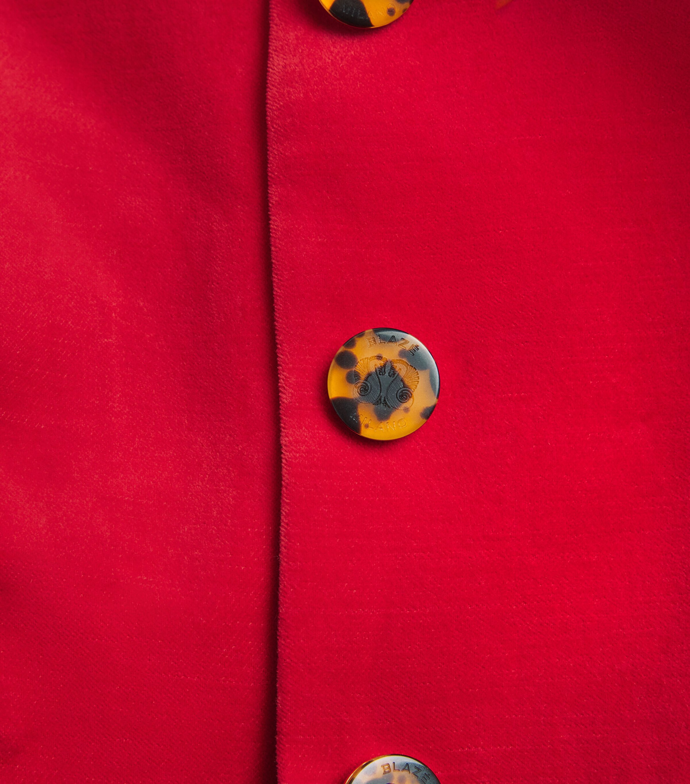 Blazé Milano Womens Cotton-Linen Velvet Riviera Bolero Cardigan Crab Image 6