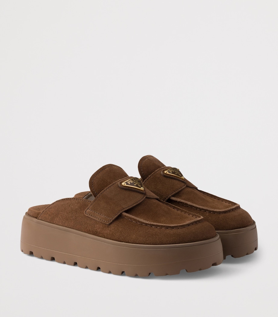 Suede Flatform Mules F0324 Image 2