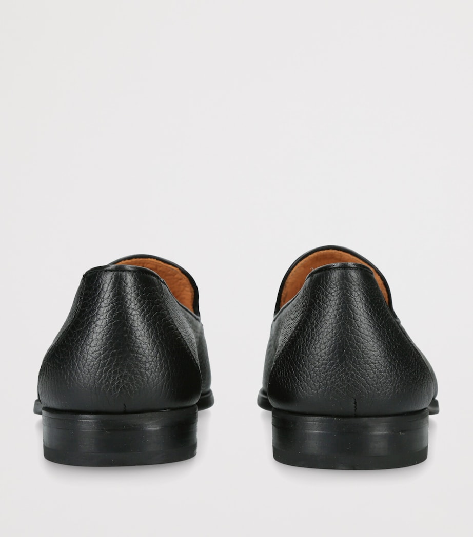 Leather Seneca Tassel Loafers BLACK Image 2
