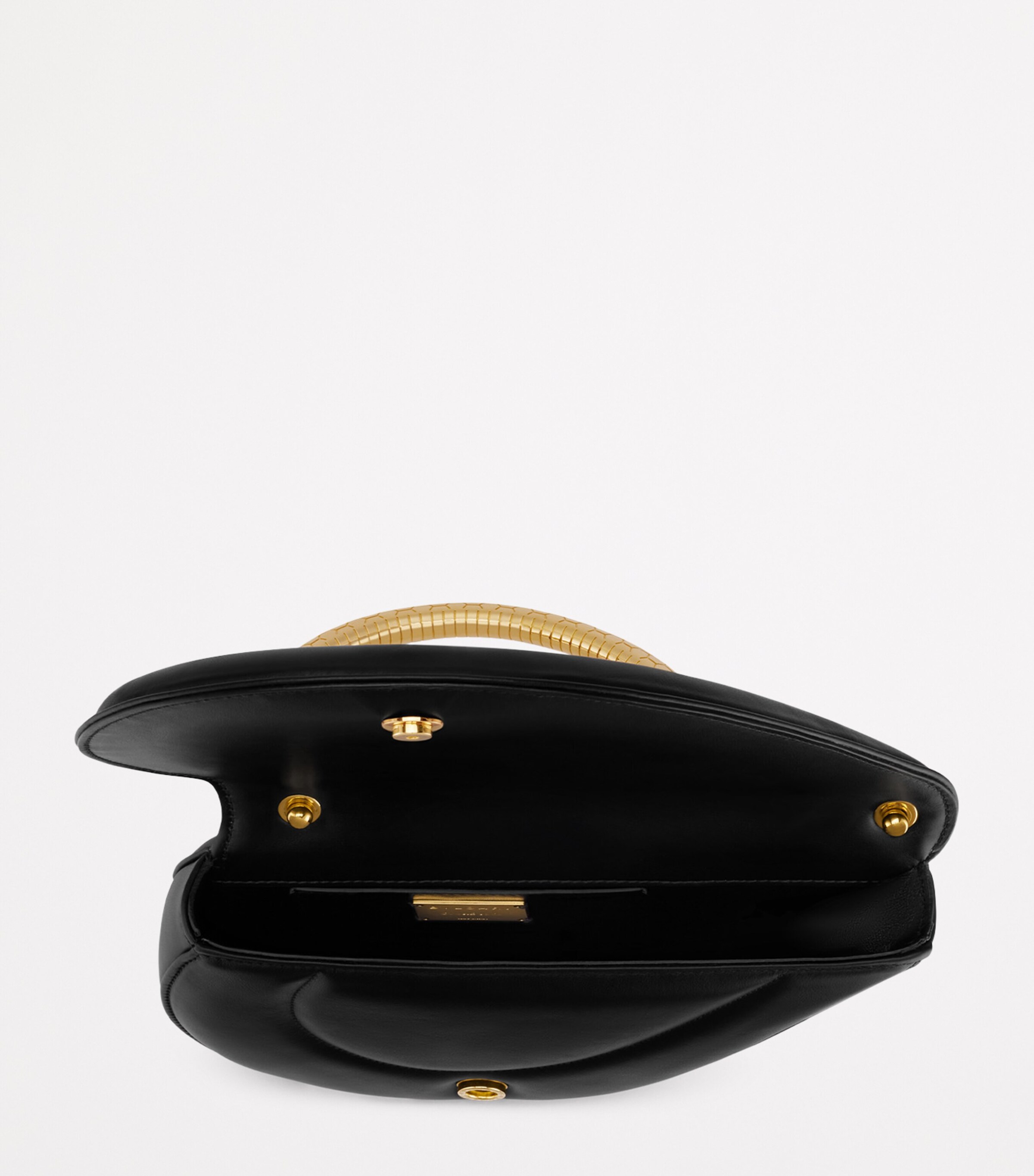 Bvlgari Leather Serpenti Cuore 1968 Top-Handle Bag Black Image 4