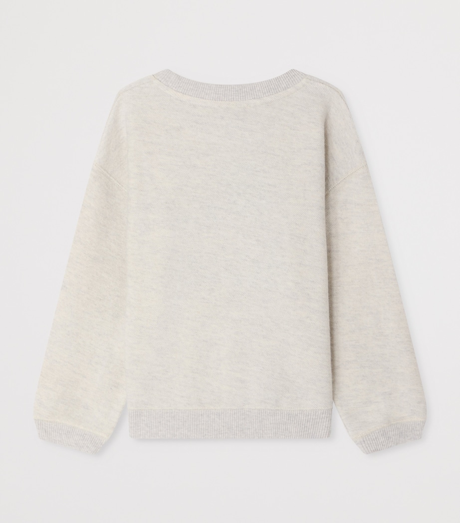 Bonpoint Organic Cotton Tonino Sweatshirt (4-8 Years) Gris Chine Image 2