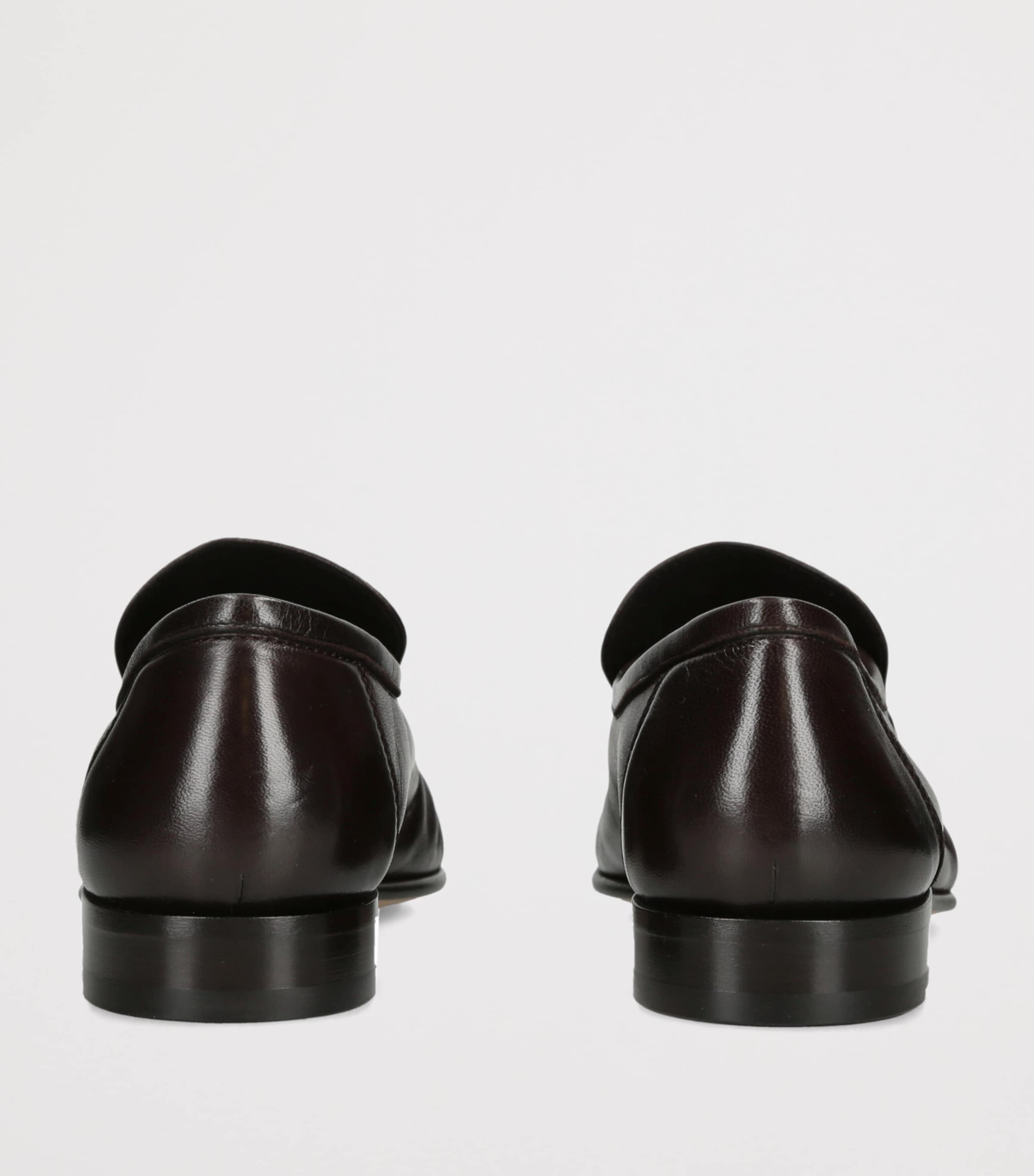The Row Soft Moccasin Two Leather Loafers Dark Brown Image 2