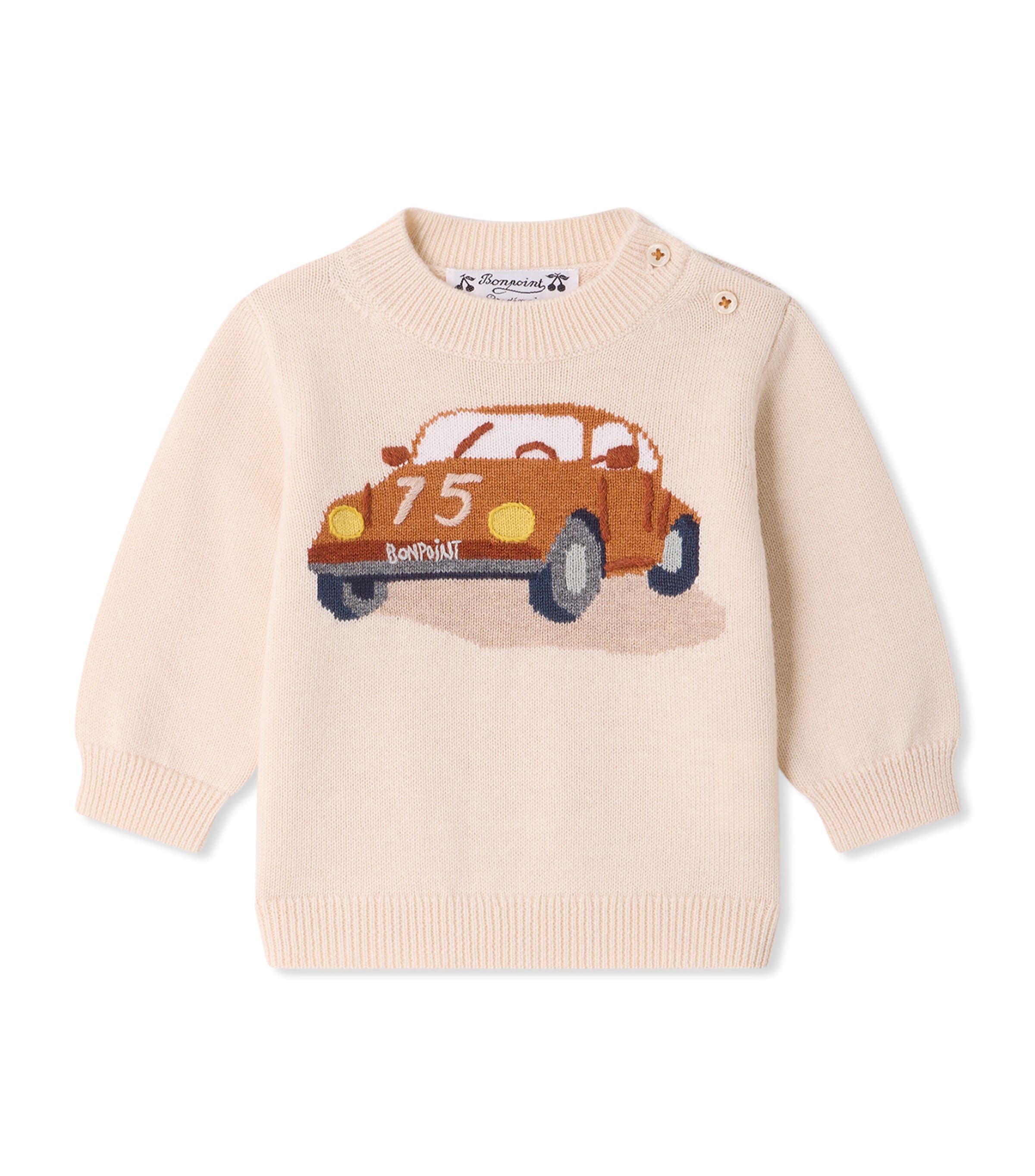 Bonpoint Kids'  Wool-cotton Almira Sweater In White