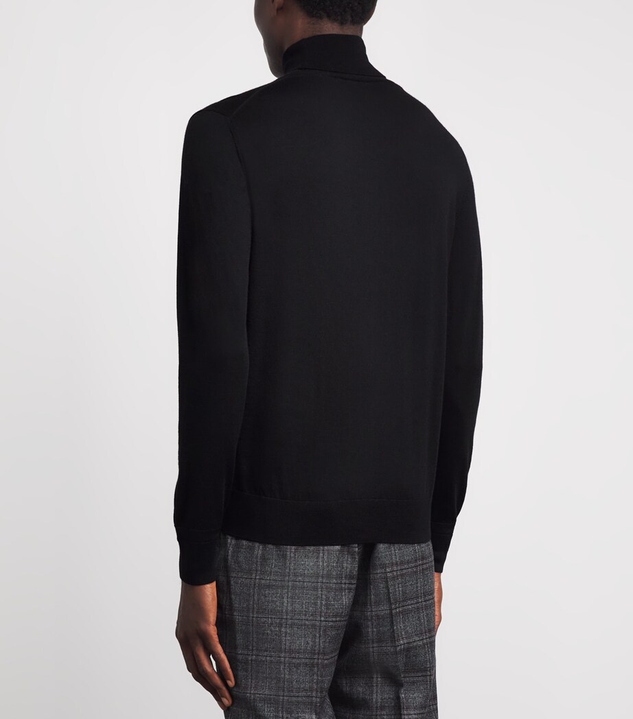 Isaia Mens Wool Rollneck Sweater Image 5
